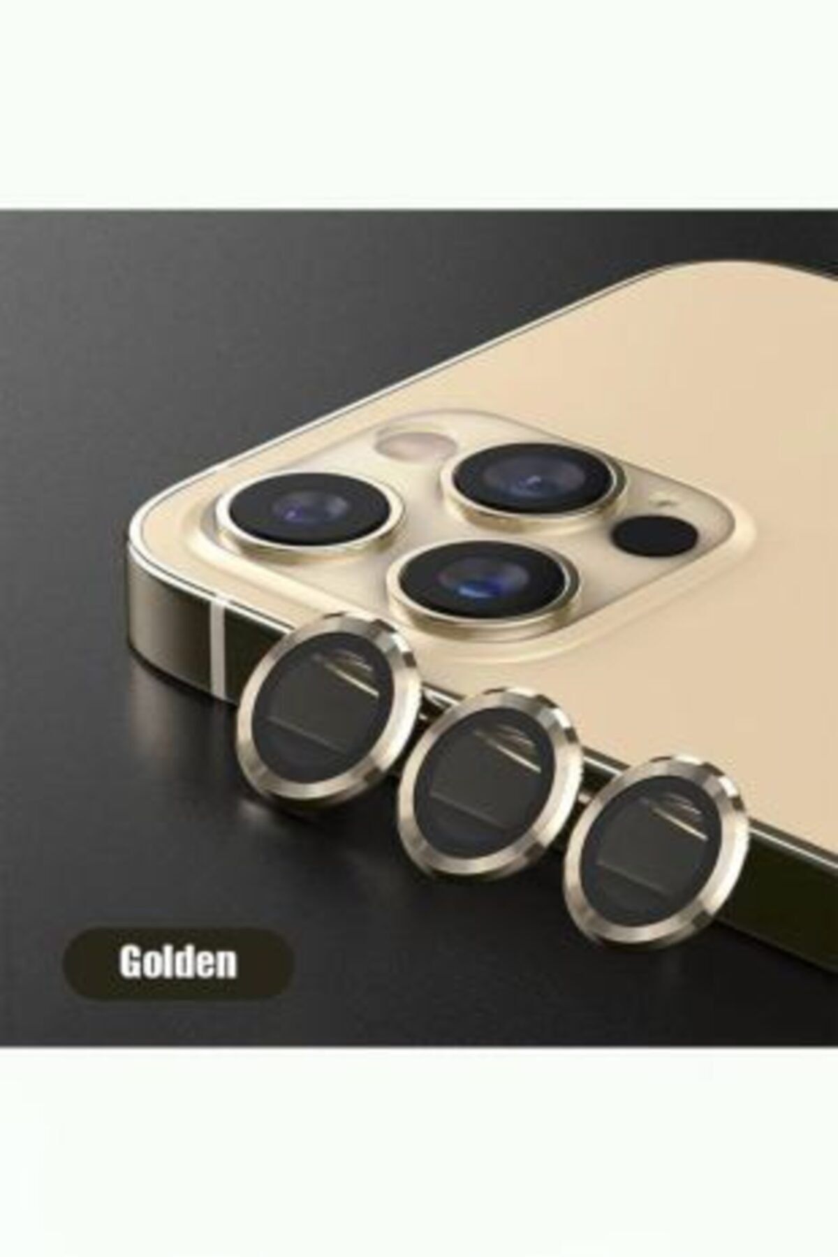 mooncase Iphone 13 Pro –13 Promax Uyumlu Gold Renk Mercek-lens Kamera Koruması