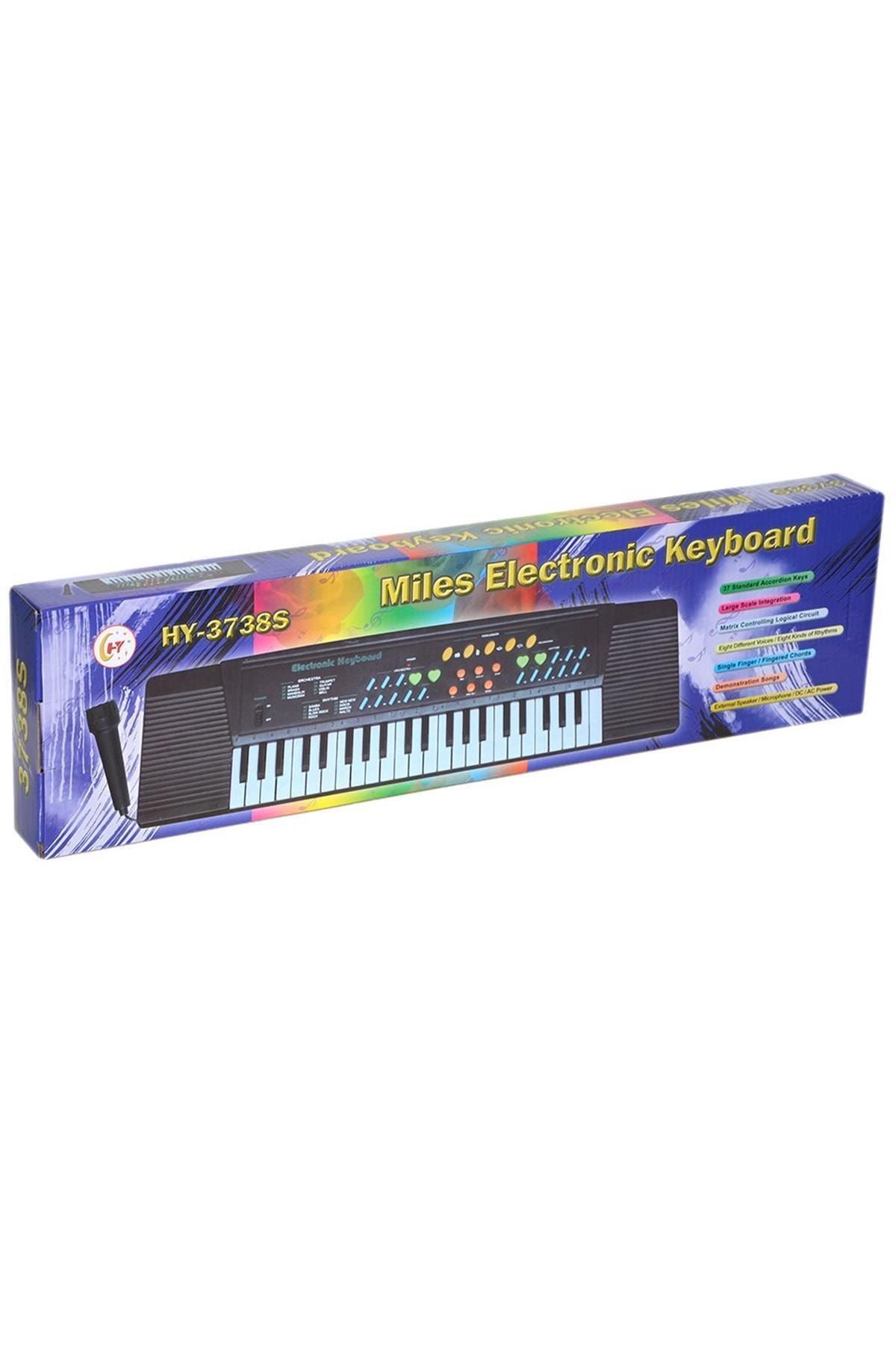 CanEm Oyuncak Hy-3738s Pilli Ve Mikrofonlu Org Pilli Klavye Miles Electronic Keyboard / +3 Yaş