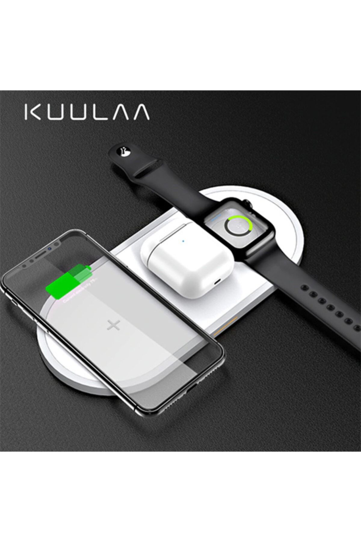 Ally Mobile Kuulaa 3in1 Wireless Kablosuz Şarj Iphone+iwatch+airpods