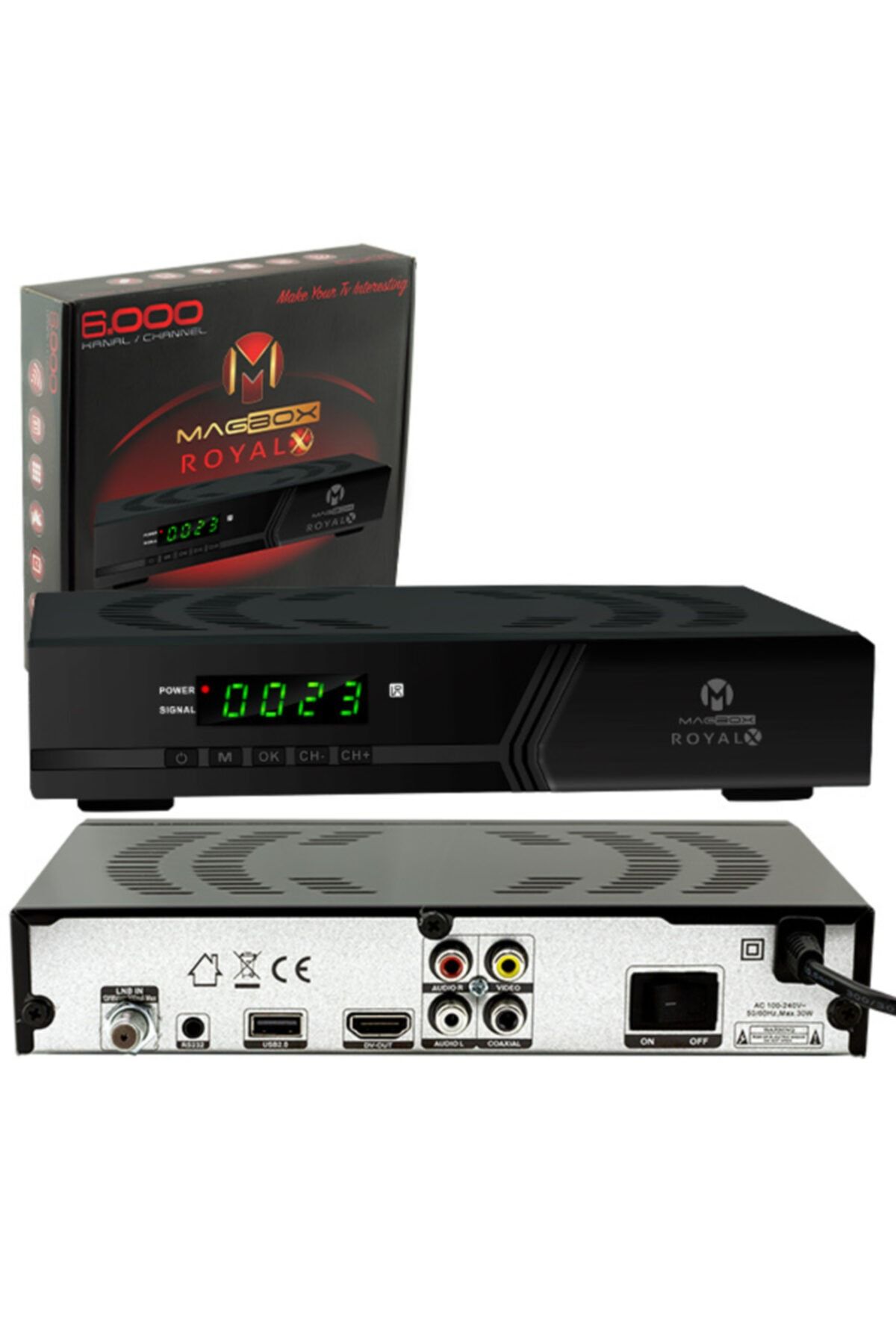 MAGBOX Royal X Full Hd Kasalı Uydu Alıcısı Tkgsli (hdmı*rca)