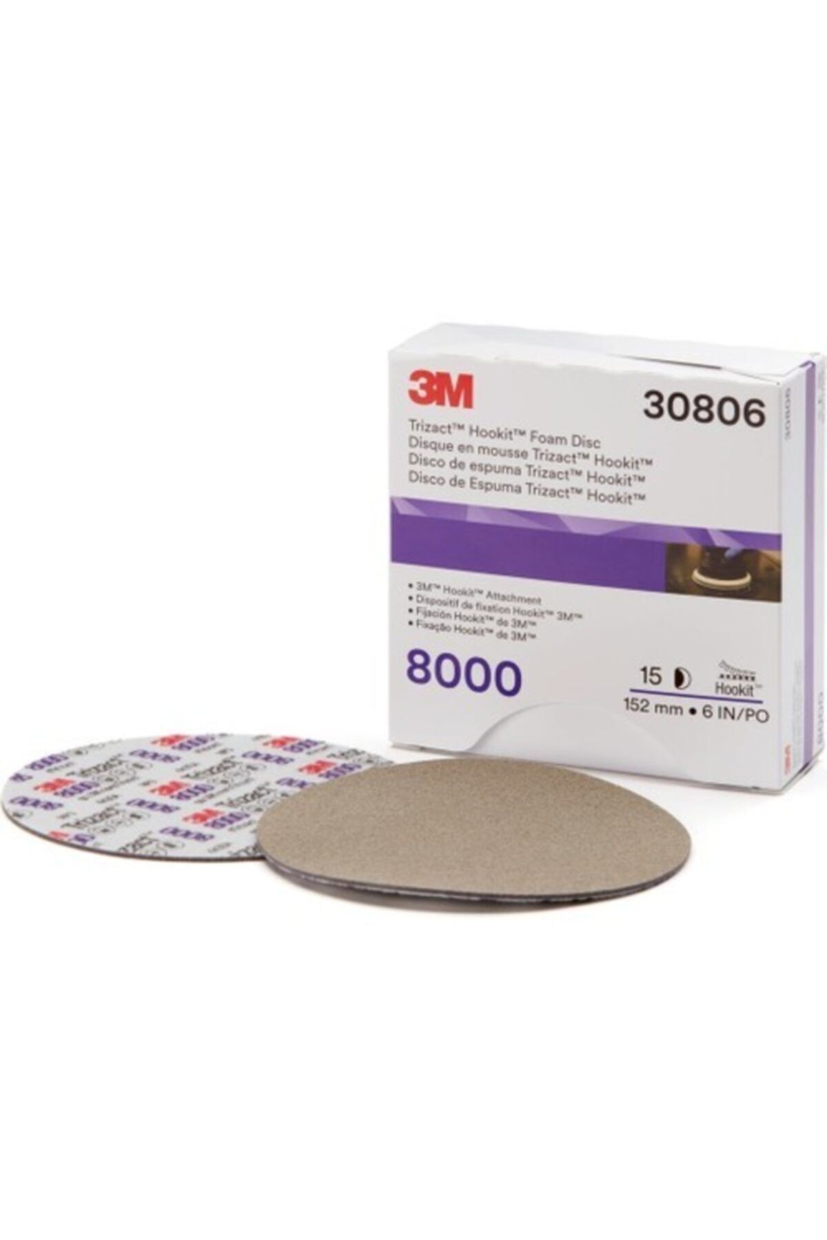 3M 30806 Trizact Hookit P8000 Ultra Hassas Finisaj Diski 150 Mm (1 Adet)