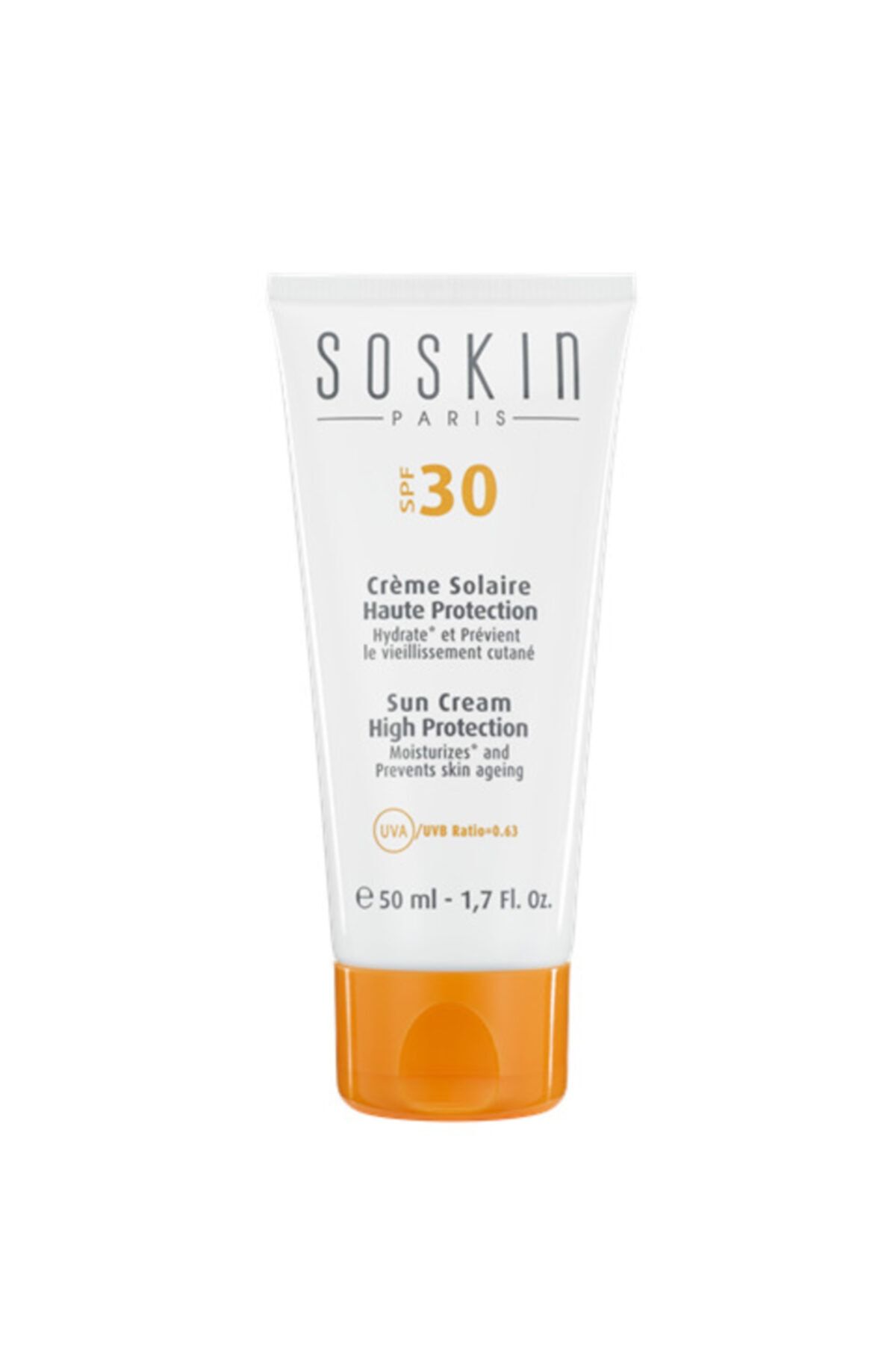 SOSKIN Sun Cream High Protection Spf30 - Yüz Için Nemlendirici Özellikli Güneş Koruyucu 50 ml