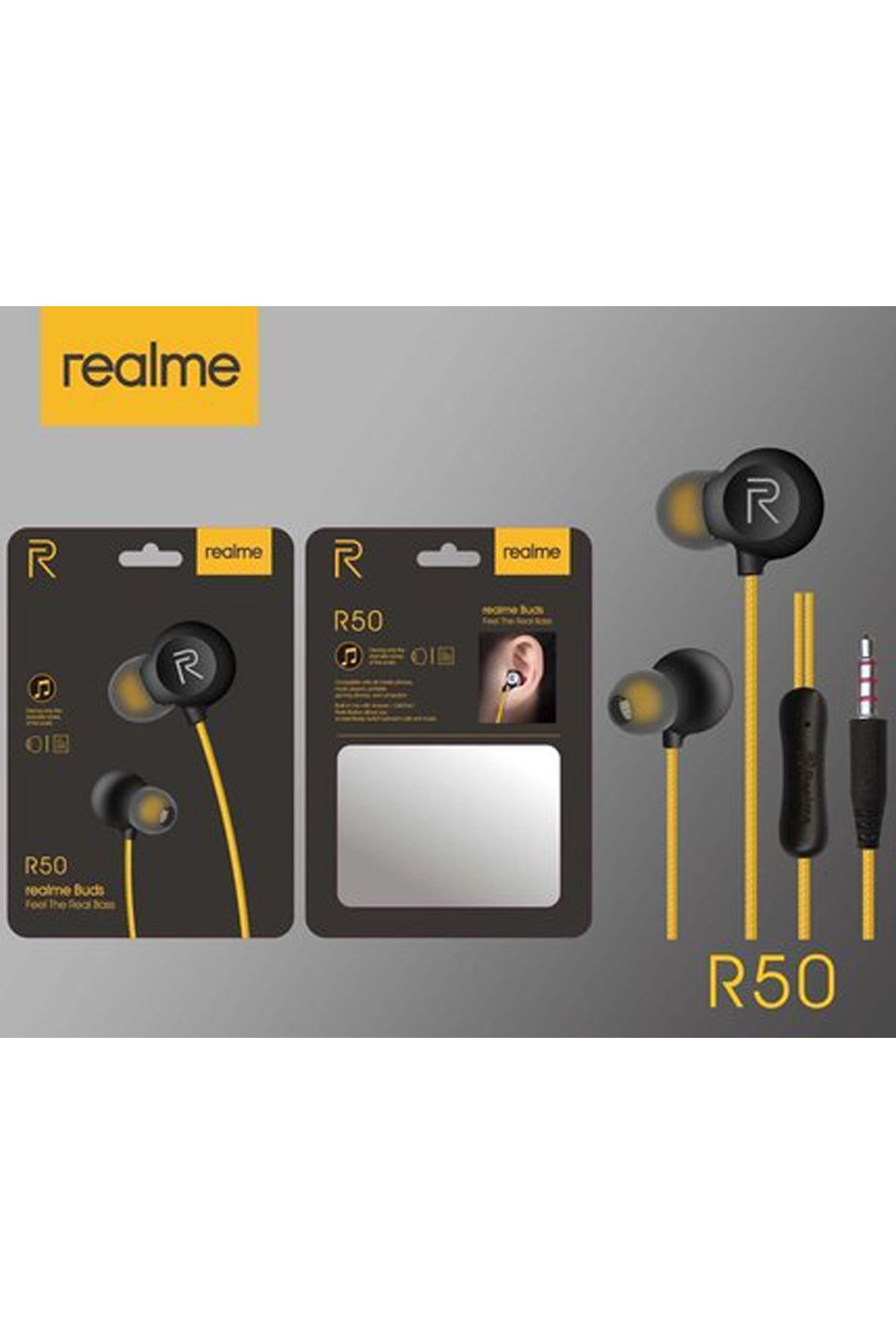 Saez Realme (mıknatıslı) Mikrofonlu Kablolu Sport Kulaklık R50