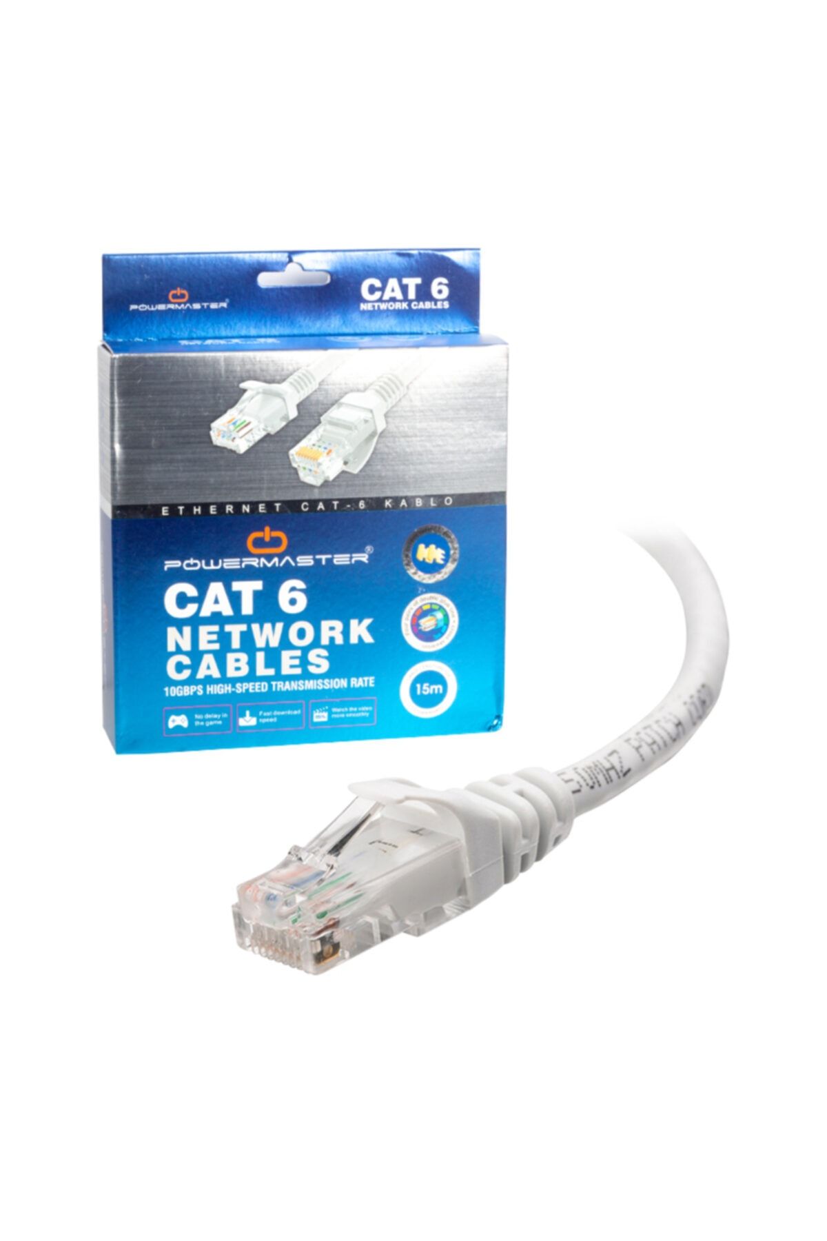 Powermaster Kablo.cat6 15 Metre Gri Kutulu