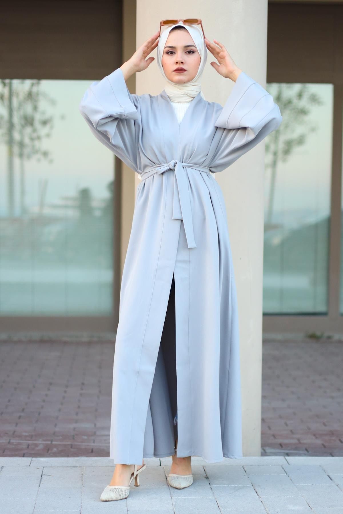 meqlife Sade Şık Abaya  Gri