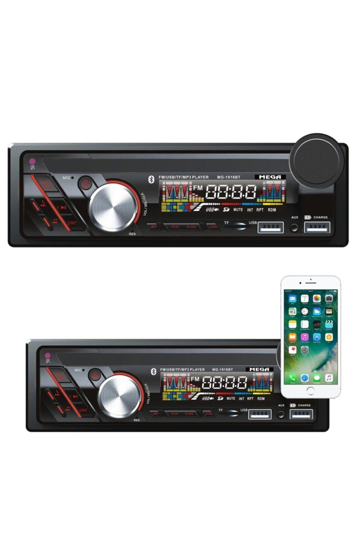 MEGA Oto Teyp 4x52w Bt/usb/sd/fm/aux Telefon Tutacaklı Mg-1918