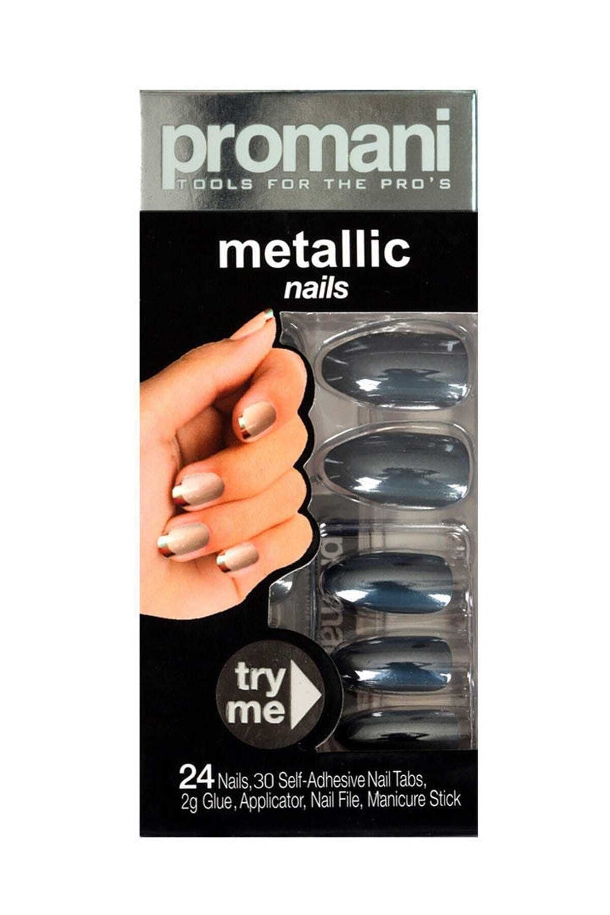 Promani Metalik Takma Tırnak Kiti - Koyu Füme Kod: Pr-5020