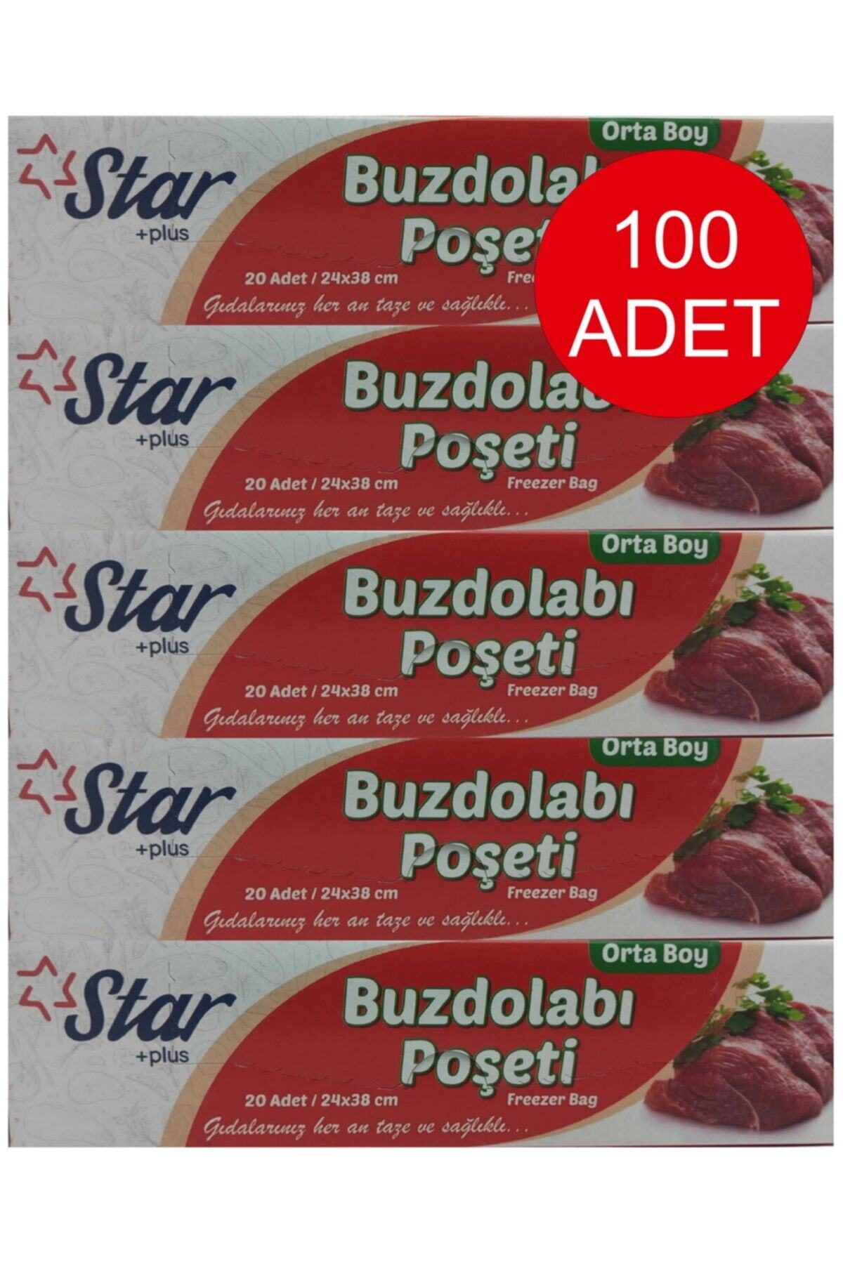 Star Plus Buzdolabı Poşeti Orta Boy 100 Adet 24*38 Ebat