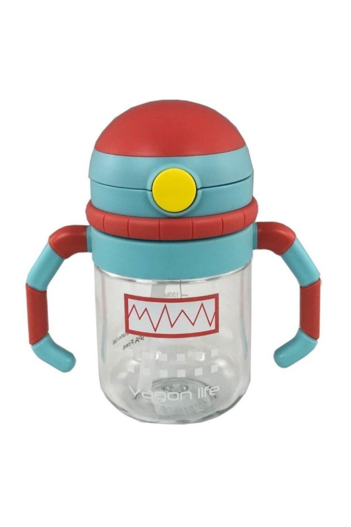 Uzspace Tritan Matara 380 Ml Açık Mavi -turuncu