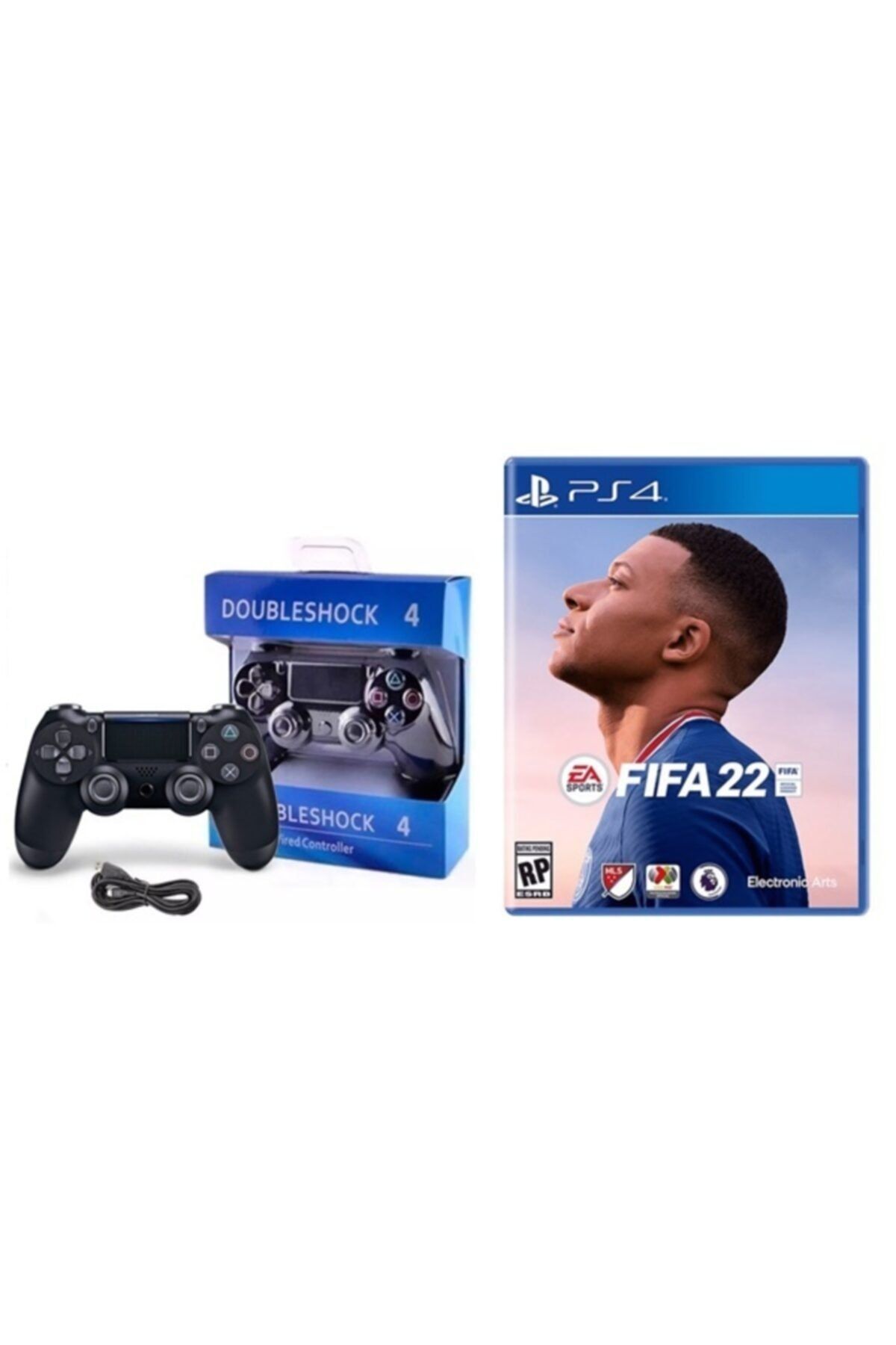 HavuzElektronik Ps4-pc Dualshock 4 V2 Gamepad Siyah Yeni Nesil Kol Yeni Garantili Kol + Fifa 22 Türkçe Ps4 Oyun