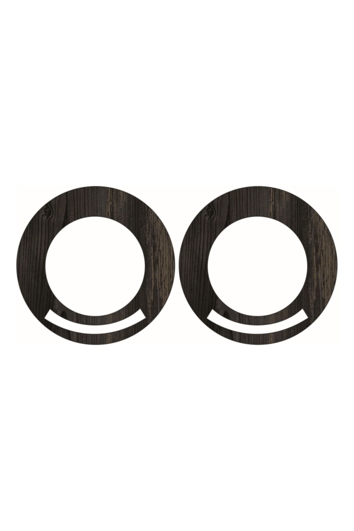 saray lazer Toptan Ahşap Çanta Kulp Model 32 - 15x15 - Hisar Ceviz - 24 Çift
