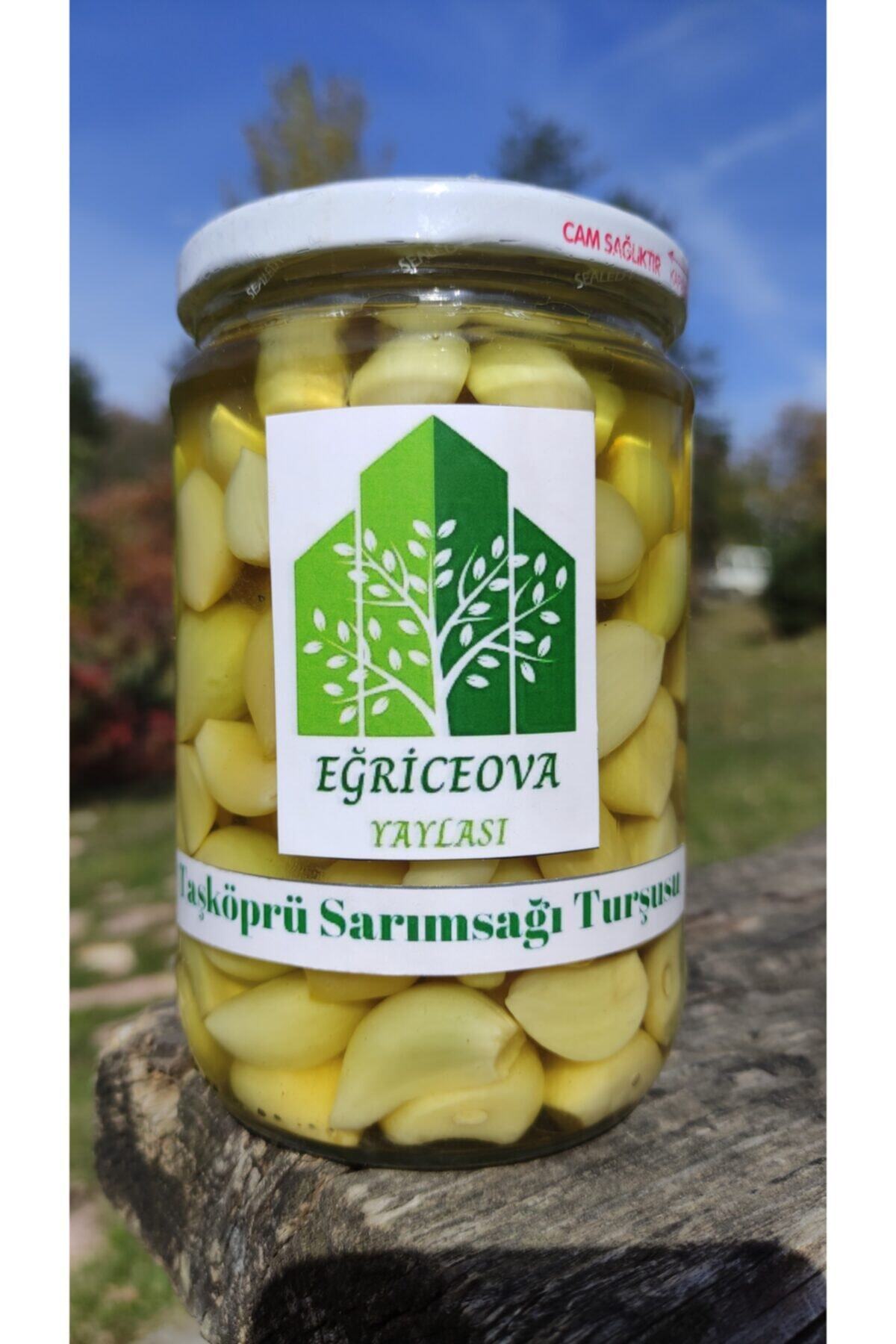 Eğriceova Yaylası Katkısız Taşköprü Sarımsak Turşu 600 Gr