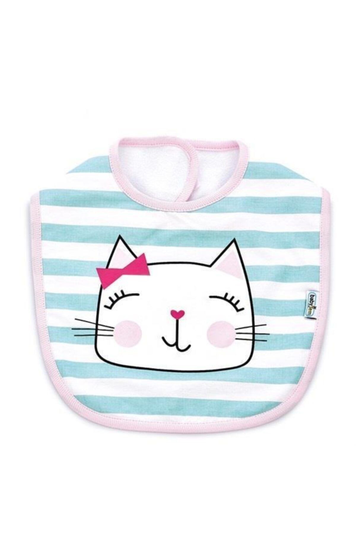 Babyjem Çizgili Baskılı Önlük 431 Yeşil