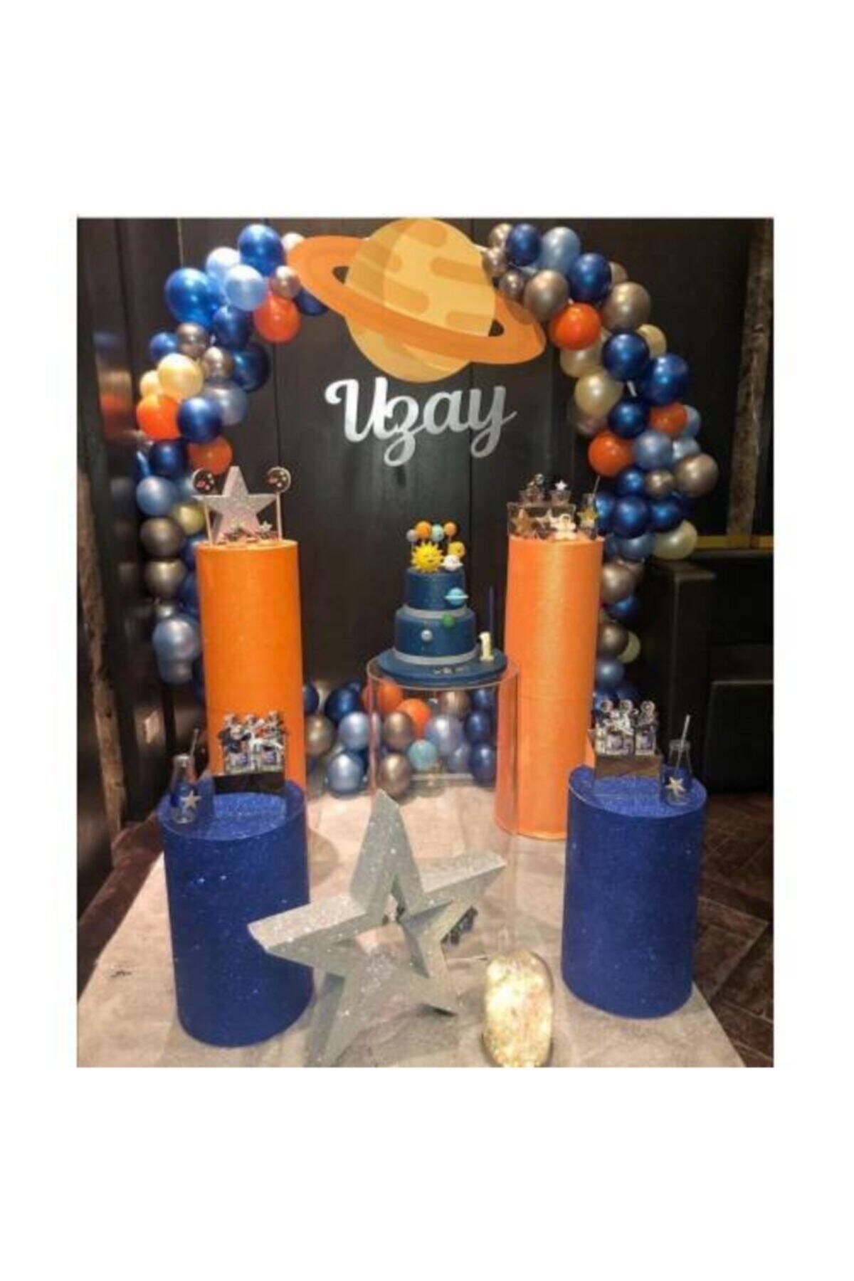 HTS STORE Uzay Balon Uzay Temalı Balon Zincir Set Uzay Konsept Parti Balon