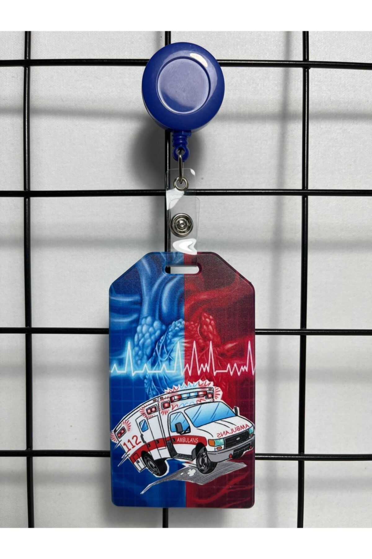 KÜP AKSESUAR Acil 112 Ambulans Dik Yaka Kart Kılıfı