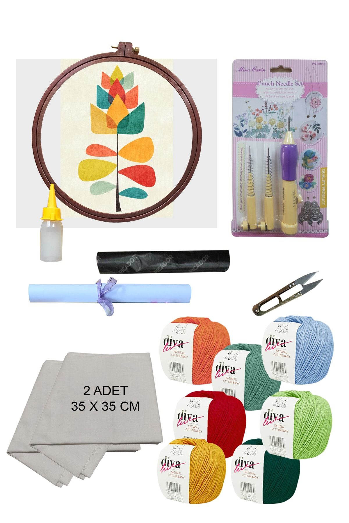 uniquehobby Punch Ipi Seti Mina Carin Punch Iğnesi Nurge Kasnak