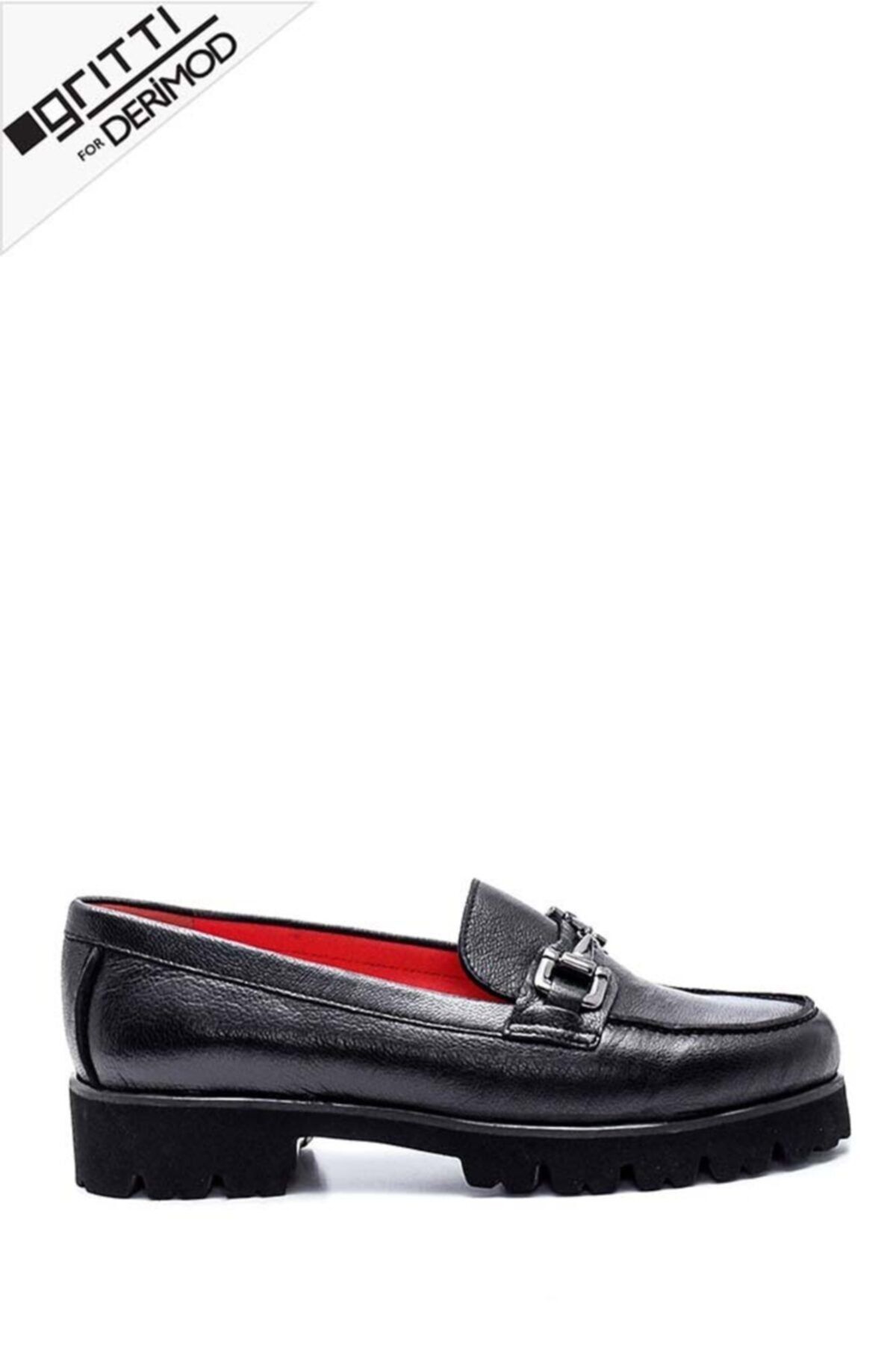 Derimod Kadın Gritti For Deri Loafer