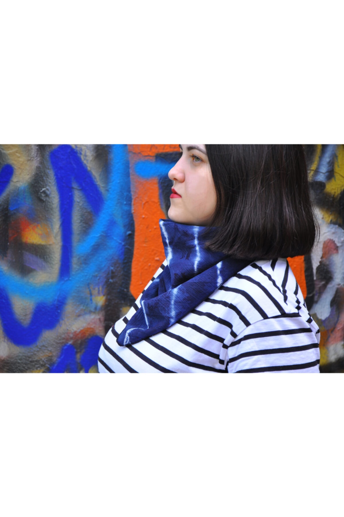 Sanat Ekseni Batik Desenli Bandana/fular