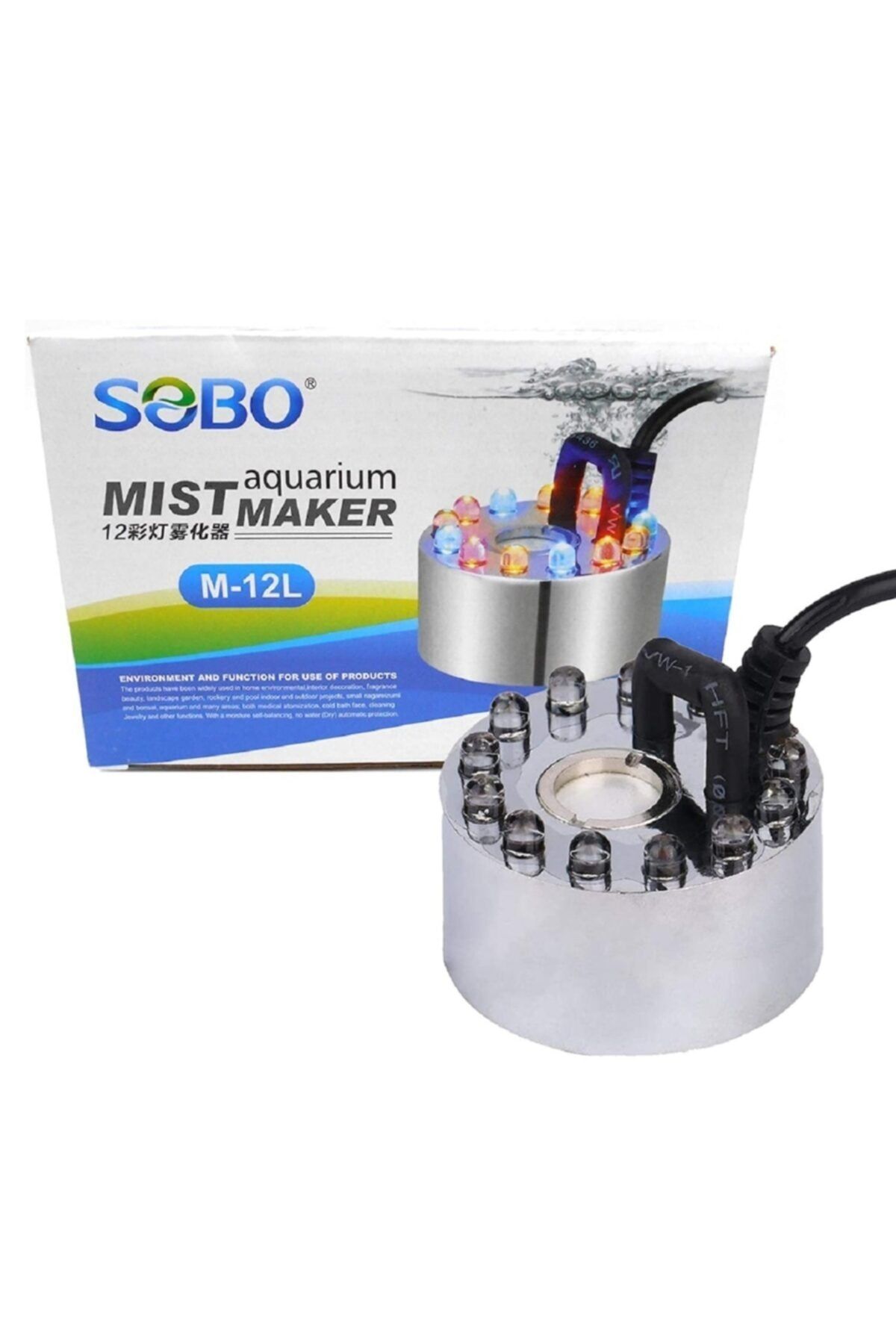 Sobo M-12l Ultrasonik Sis-buhar Makinesi Hava Nemlendirici Atomizer (ışıklı)