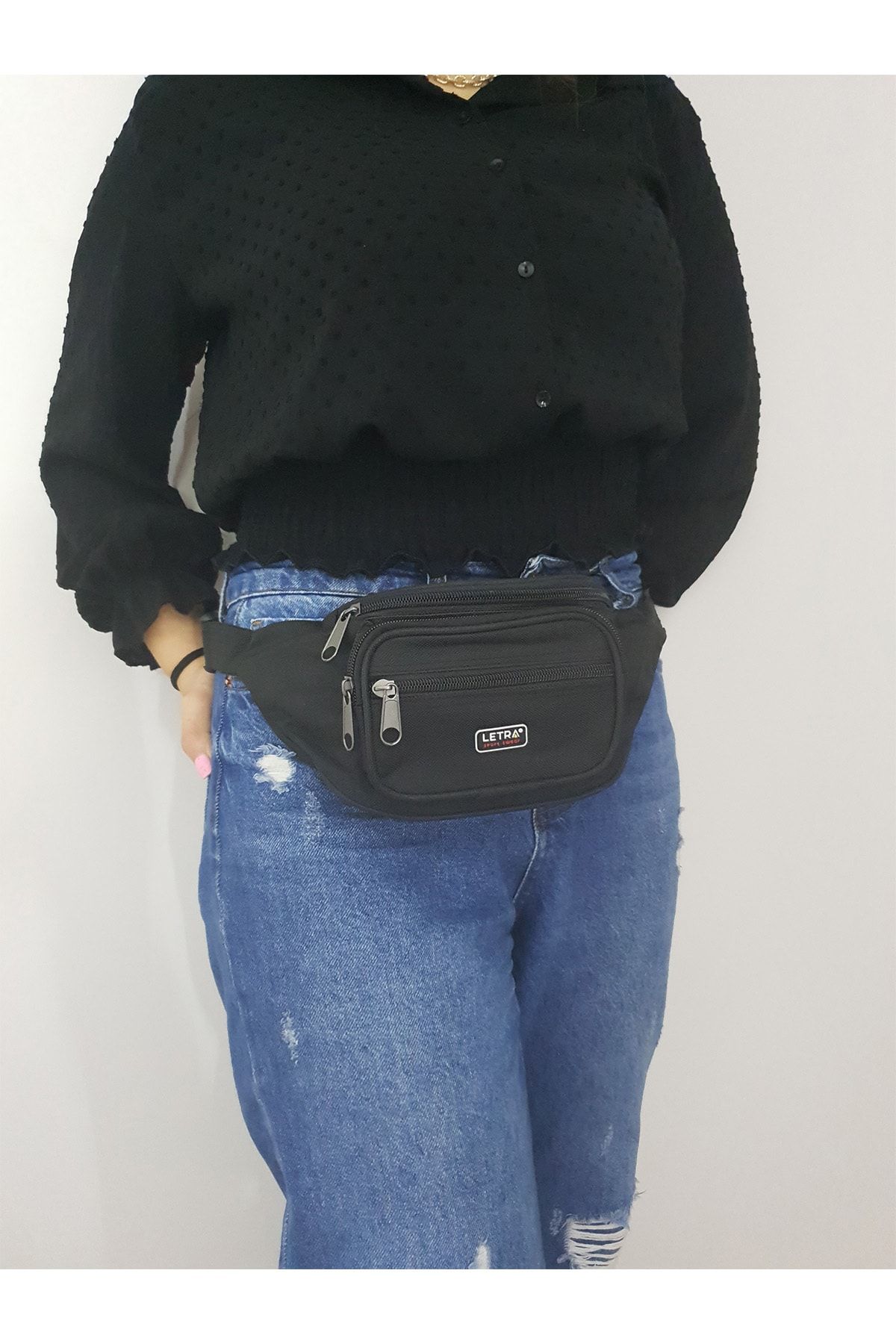 Letra Bel Çantası Çapraz Çanta 90cm Kadar Ayarlanabilir Unisex