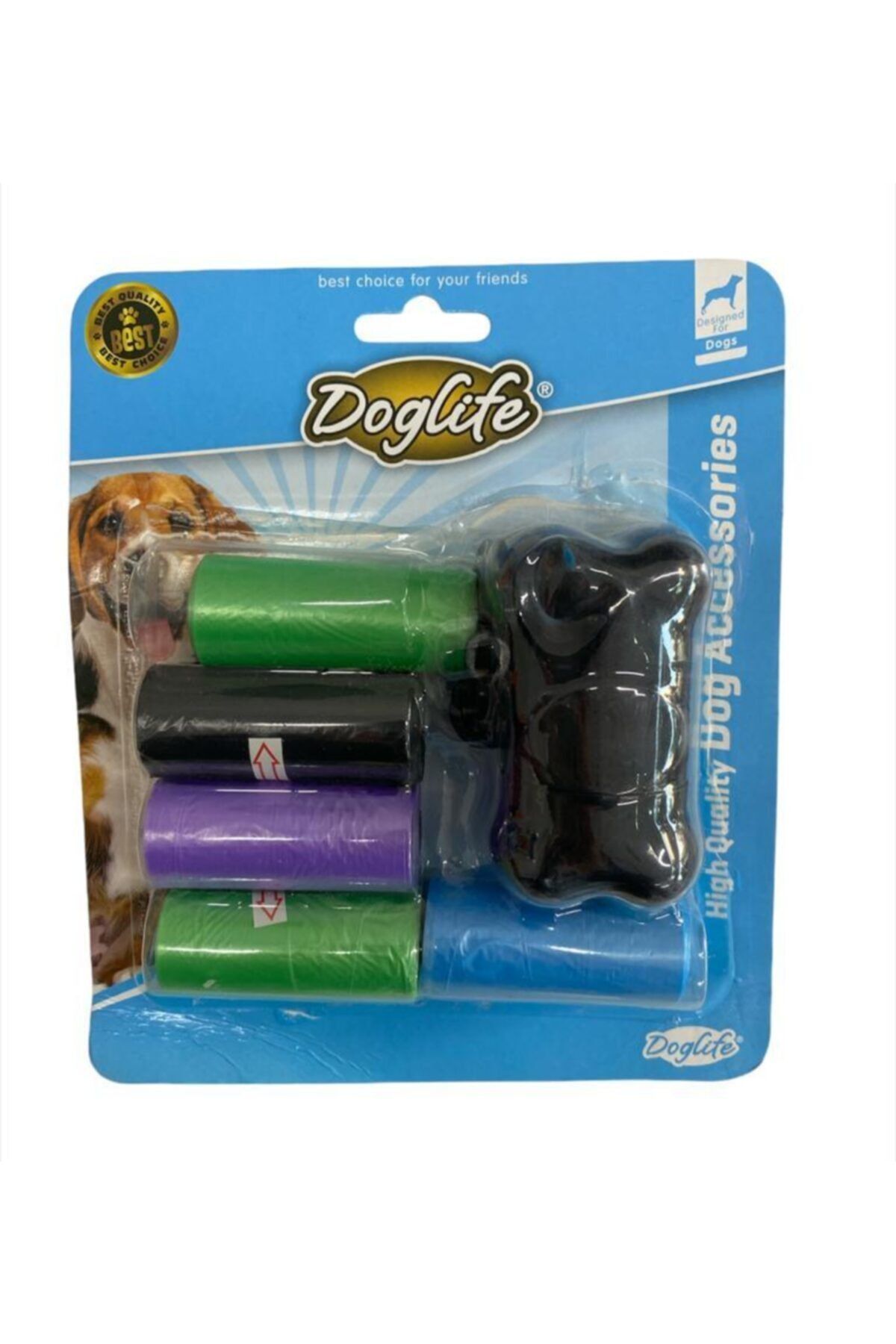 Doglife Kaka Torbası Taşıma Aparatı (5 Adet Kaka Torbası Rulosu Hediyeli)