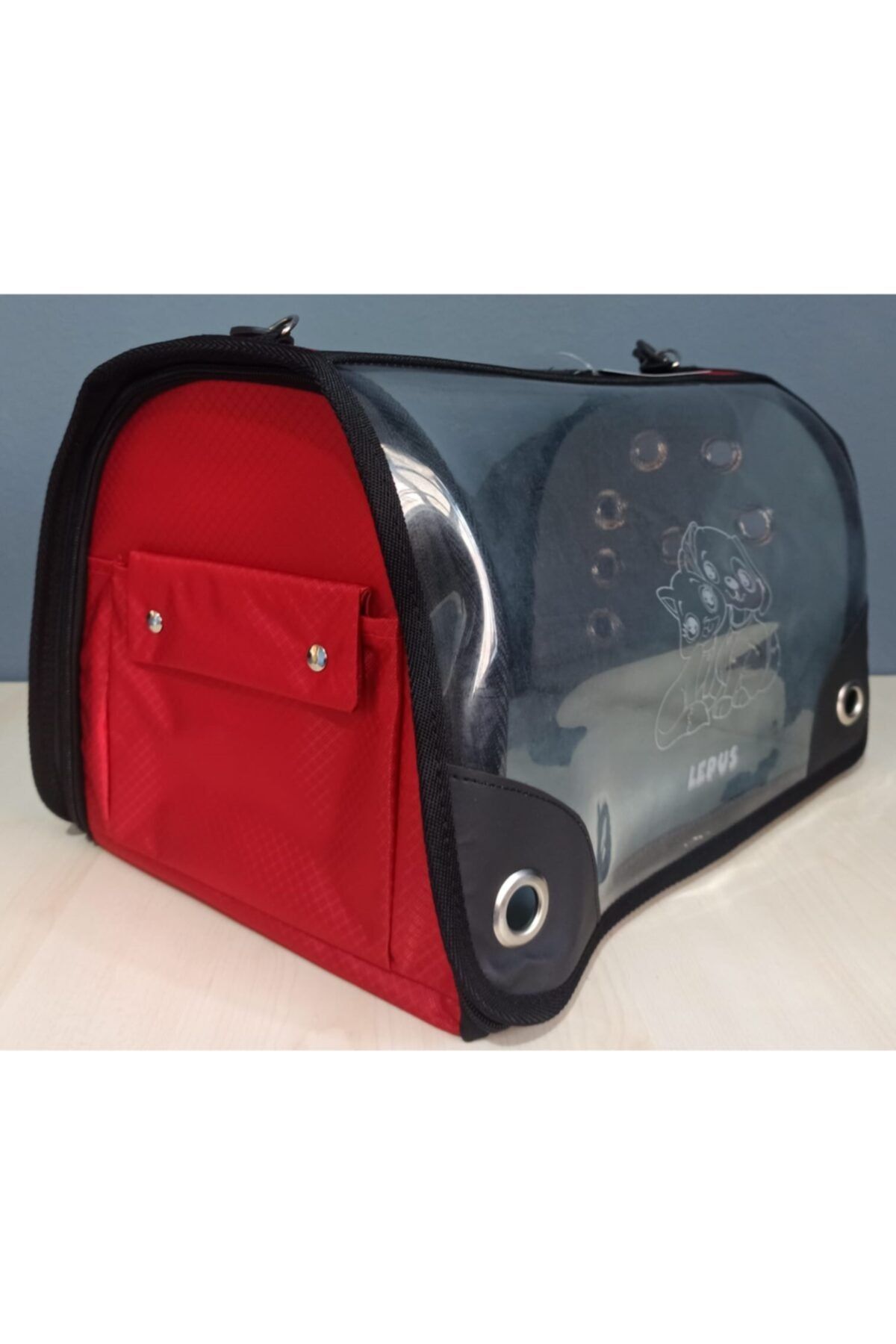 Lepus Şeffaf Fly Bag Çanta - Kırmızı - Large Boy
