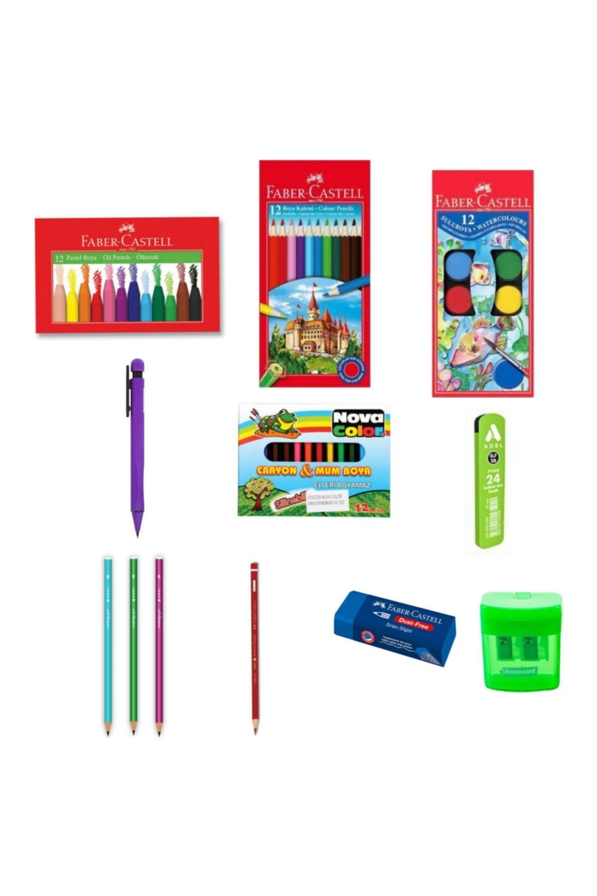 Faber Castell Kırtasiye Seti Boya Kalem Silgi