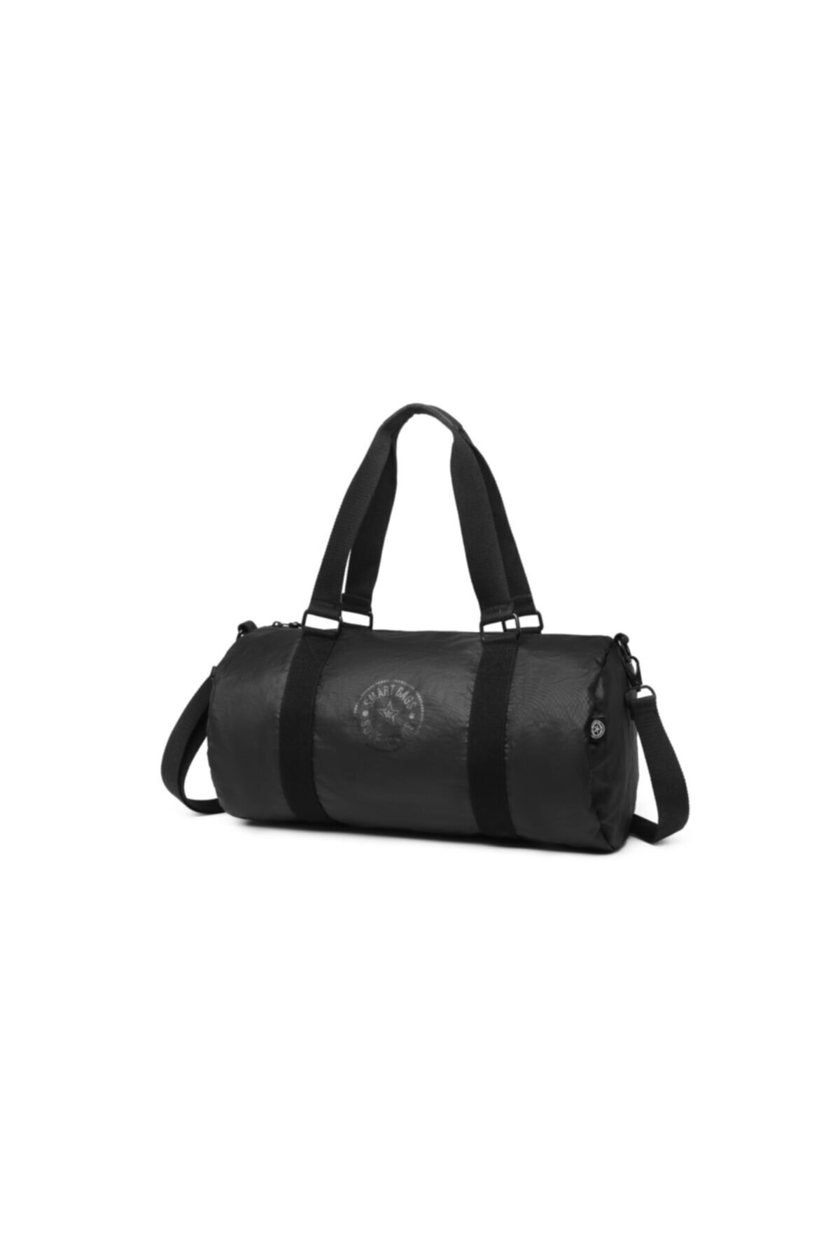 SMART BAGS Metalik Siyah Kumaş Spor Seyahat Çantası 1245