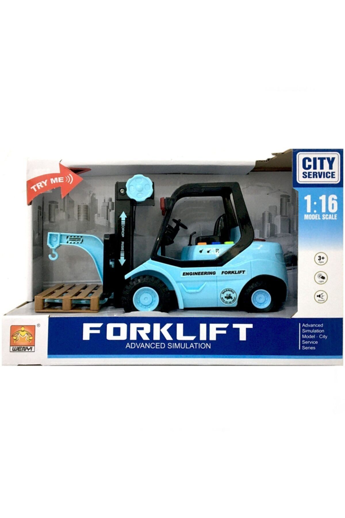 4İ Oyuncak Yılın Ilk Fırsatları - 1:16 City Service Sesli Ve Işıklı Forklift Wy690b - ™ Beyaz At®