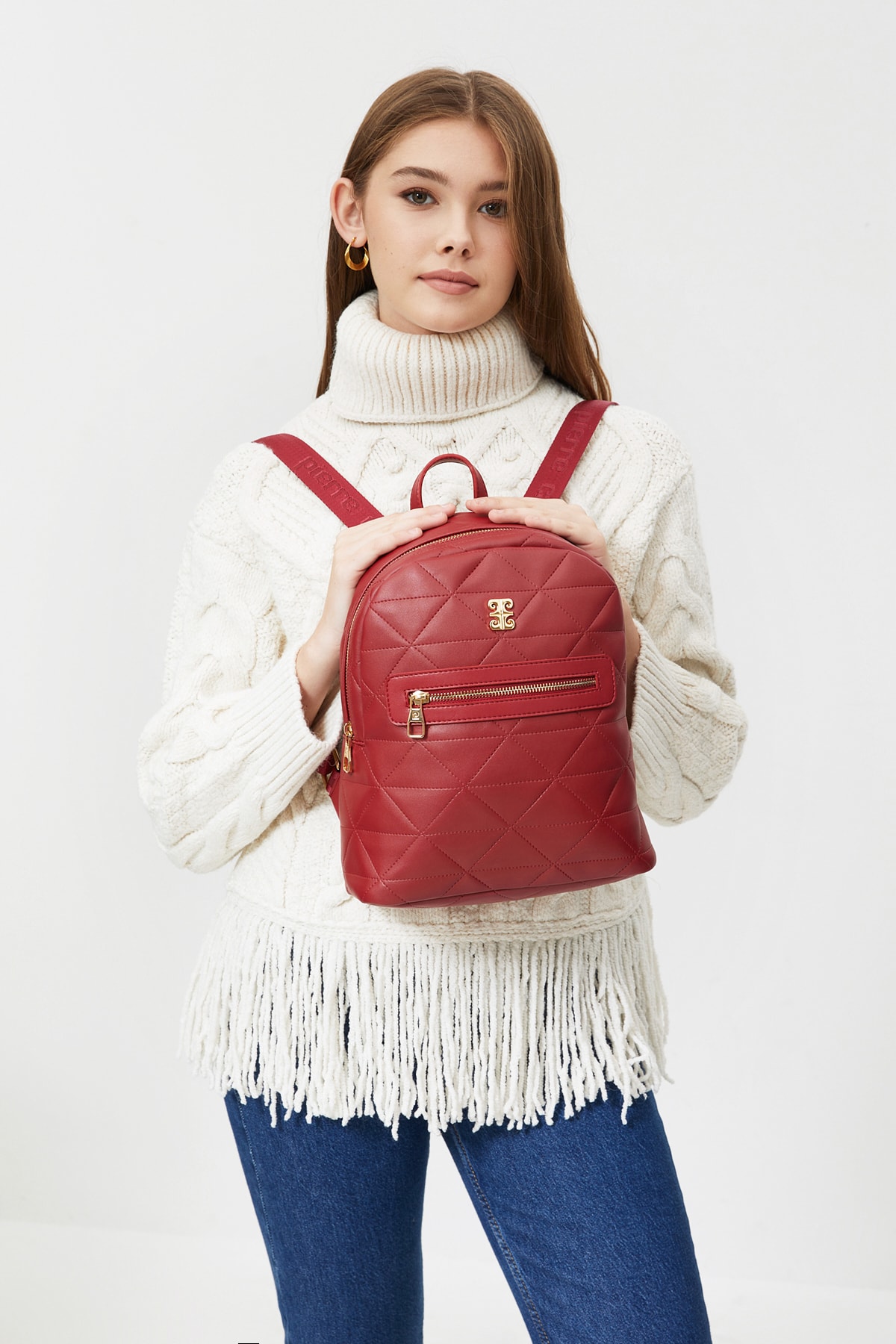 Pierre Cardin Kırmızı Kadın Sırt Çantası 05PO21K1514