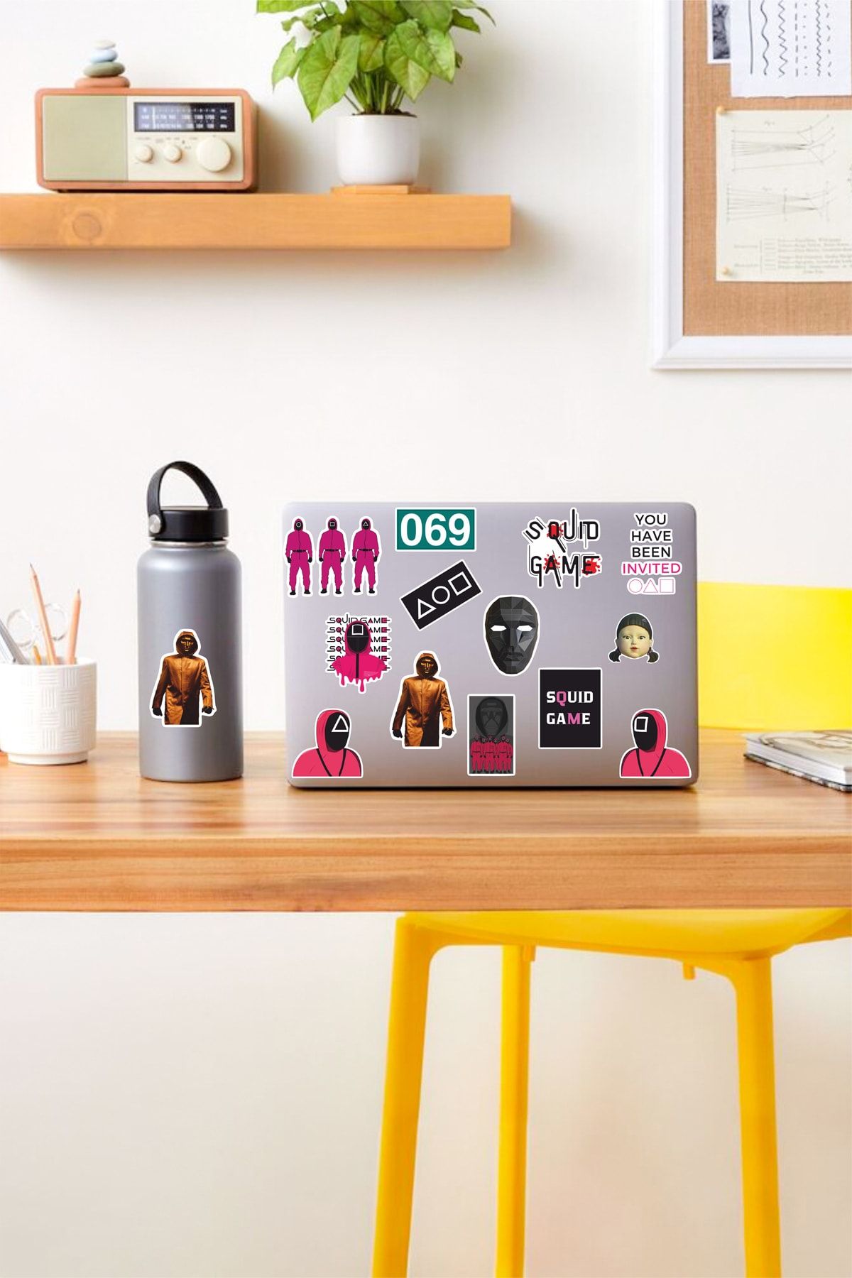 AR Sticker Squid Game Laptop Notebook Tablet Sticker Set 4