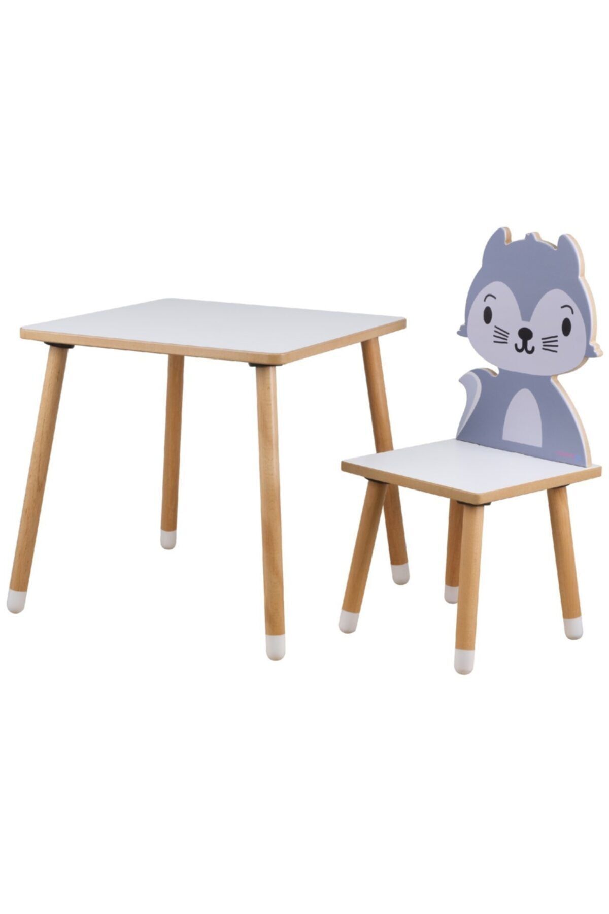 odunconcept Çocuk Aktivite Masa Ve Sandalye Takımı - Mdf- Sincap - Yaz Sil Özellikli