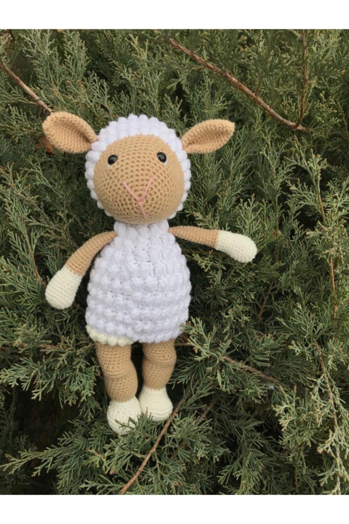 Favoriburda Amigurumi Sevimli Kuzu Organik Örgü Oyuncak