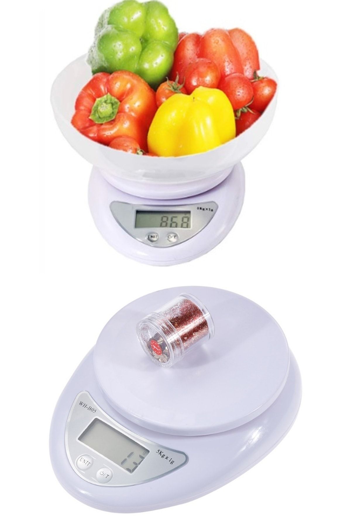 Kitchen Beauty Dijital Kaseli Ölçekli Lcd Elektronik Terazi 5 Kg Mutfak Tartısı Terazisi