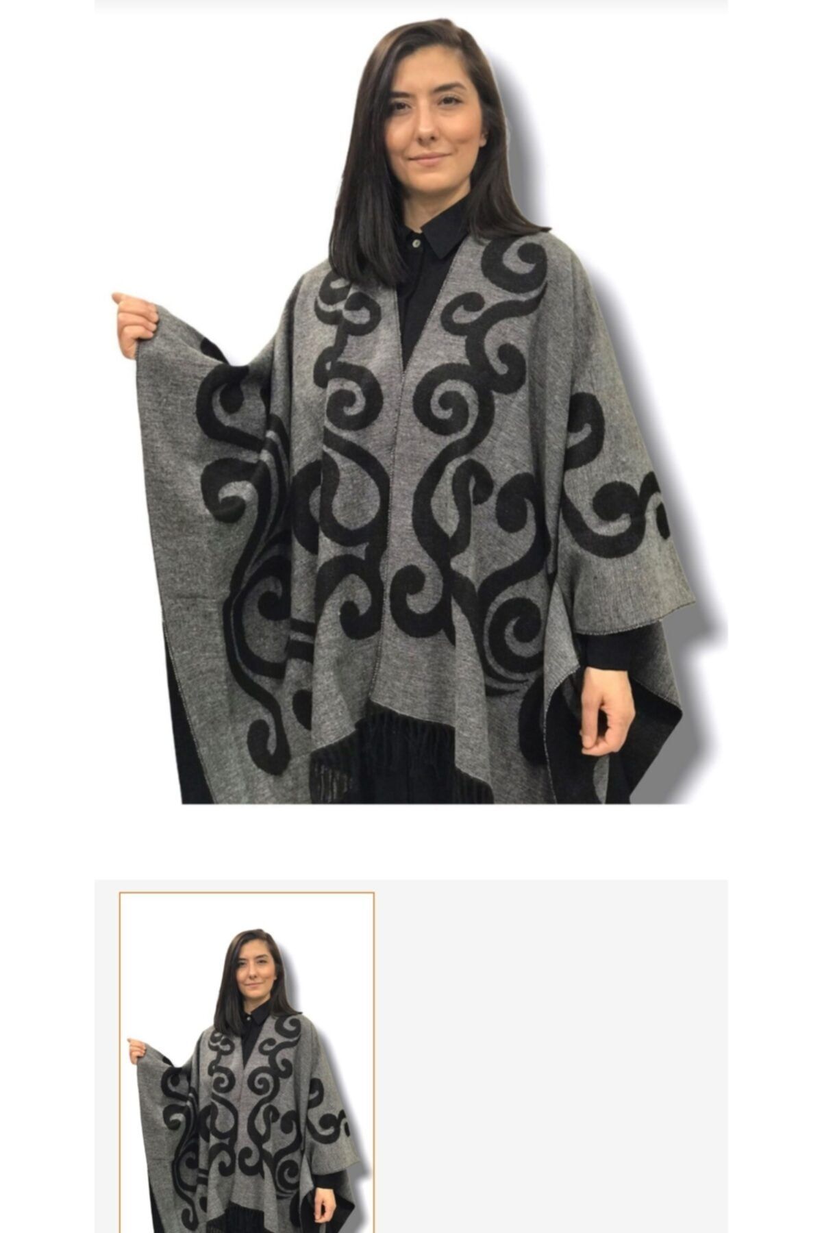 GÜLCE STORE Çift Yönlü Omuz Şalı