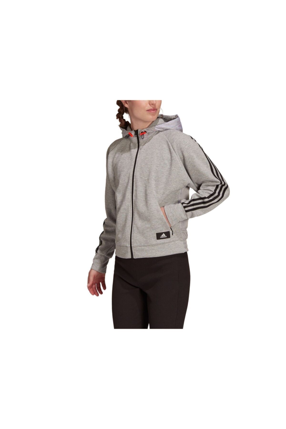 adidas W Hybrid Fz Kadın Antrenman Ceketi H51180 Gri