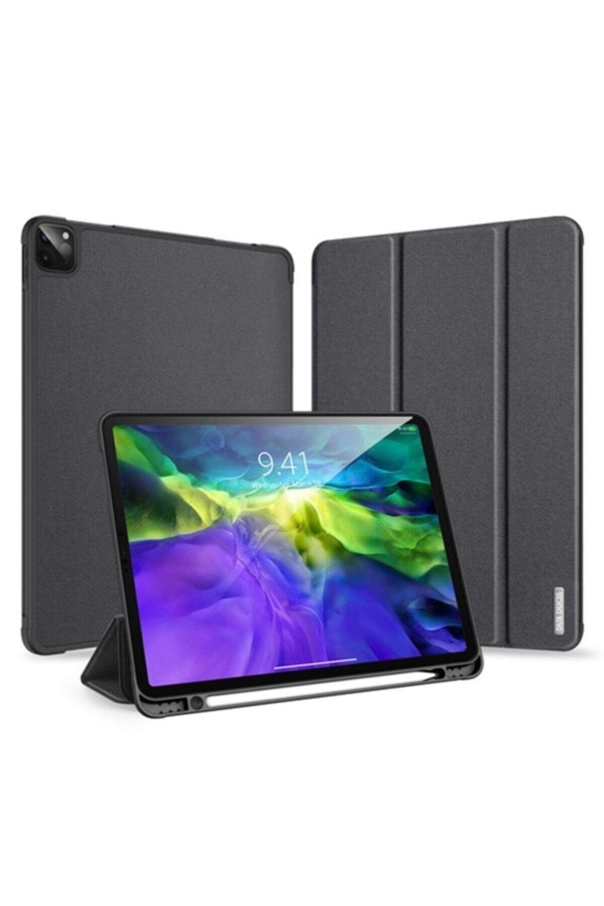 Haweel Apple Ipad Pro 12.9 '' (4. Ve 3. Nesil ) Kılıf Kalem Yerli Standlı Mıknatıslı Deri Kılıf