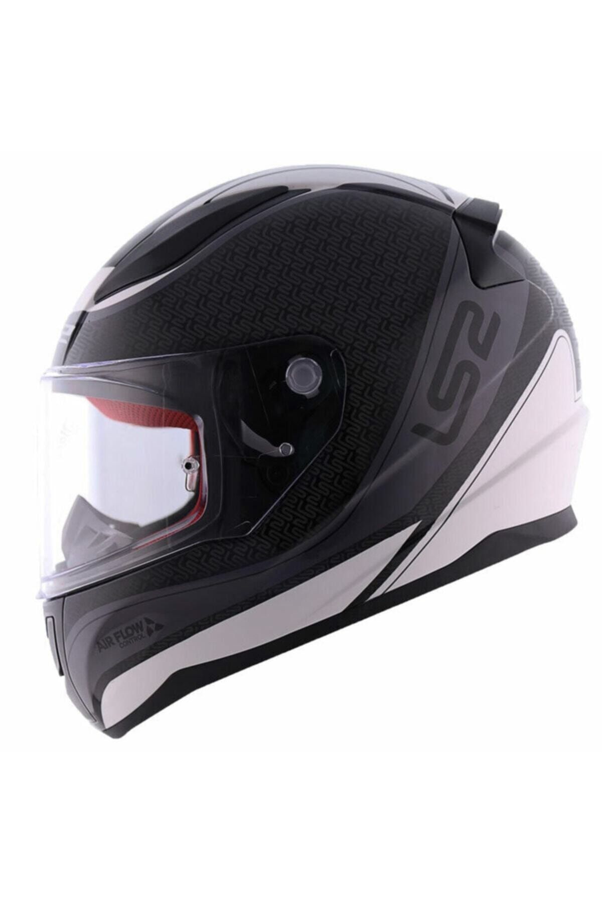 LS2 Rapıd Deeper Mat Beyaz-siyah Motosiklet Kaski