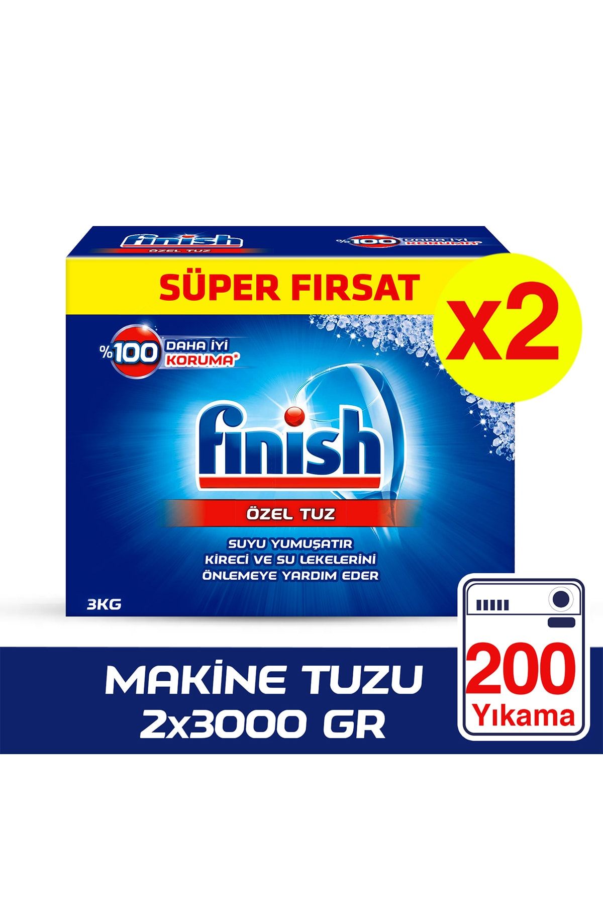 Finish Bulaşık Makinesi Tuzu 2x3000 gr