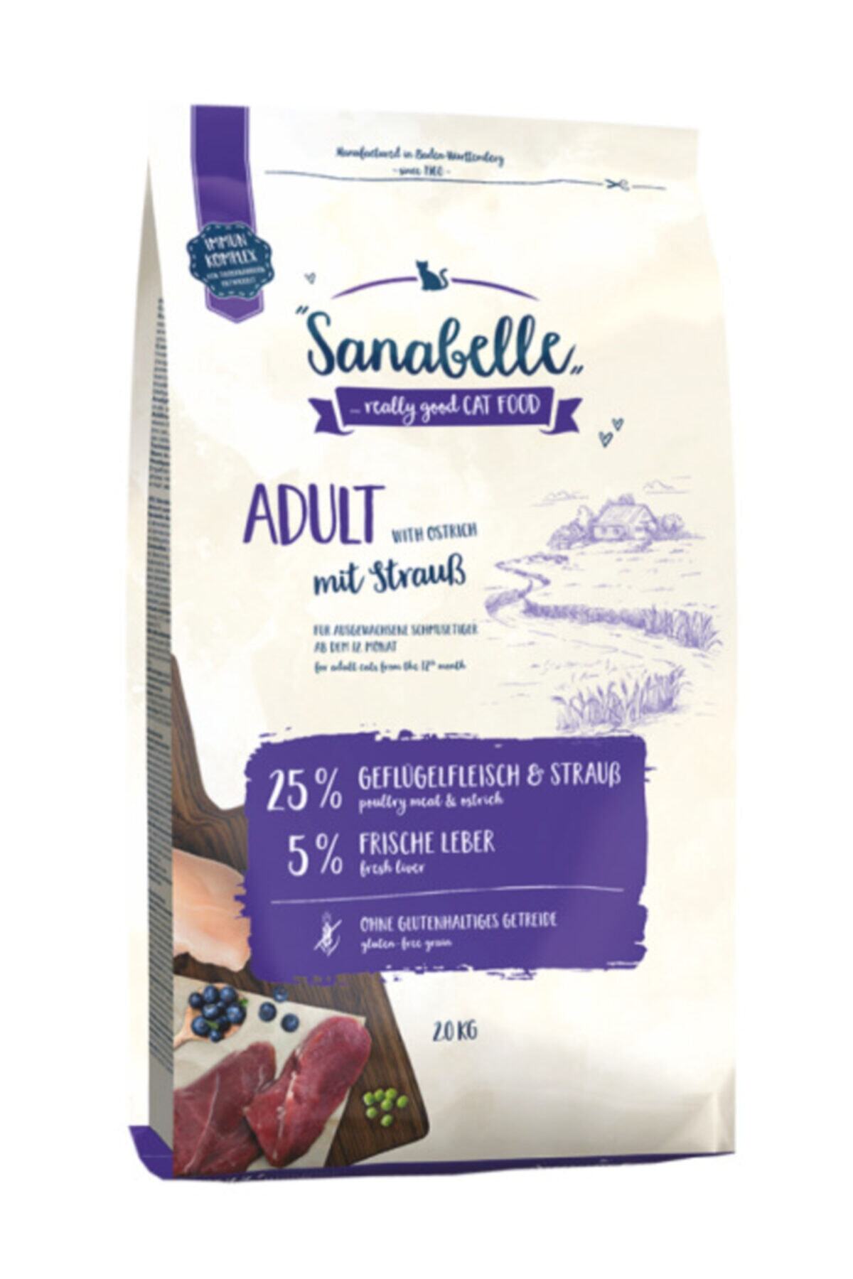 Sanabelle Adult Ostrich Deve Kuşu Etli Yetişkin Kedi Maması 10 Kg