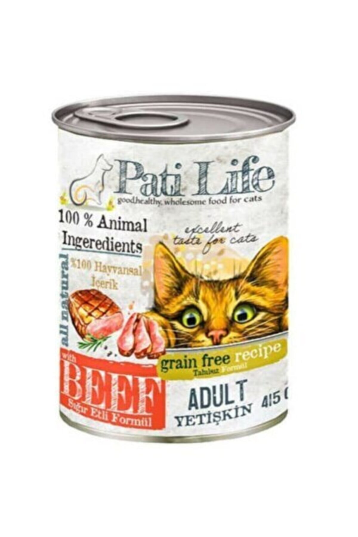 Pati Life Sığır Etli Yetişkin Kedi Konservesi 415 Gr