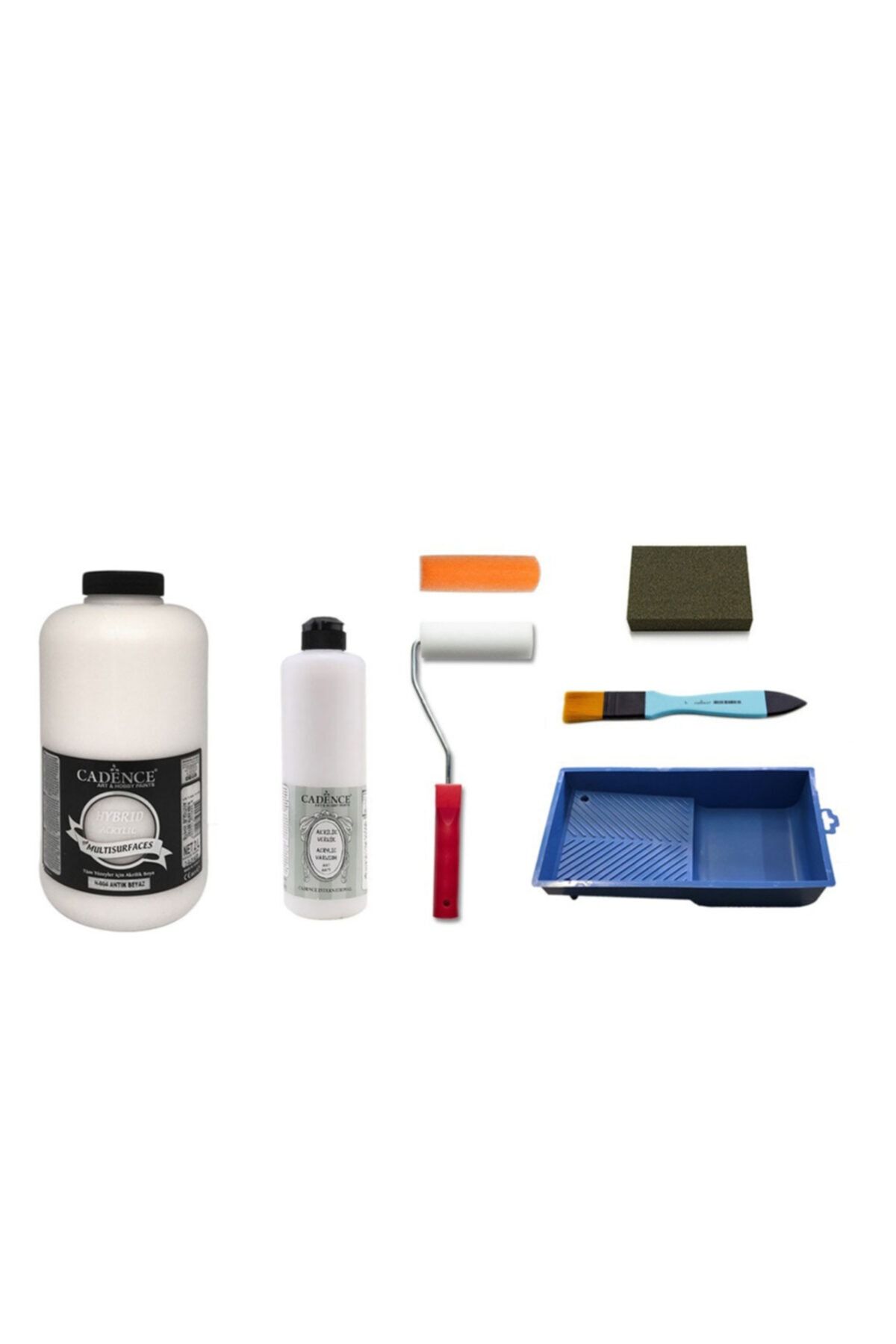 Cadence Boya Cadence 2 Litre Antik Beyaz Boya 500ml Mat Vernik Set