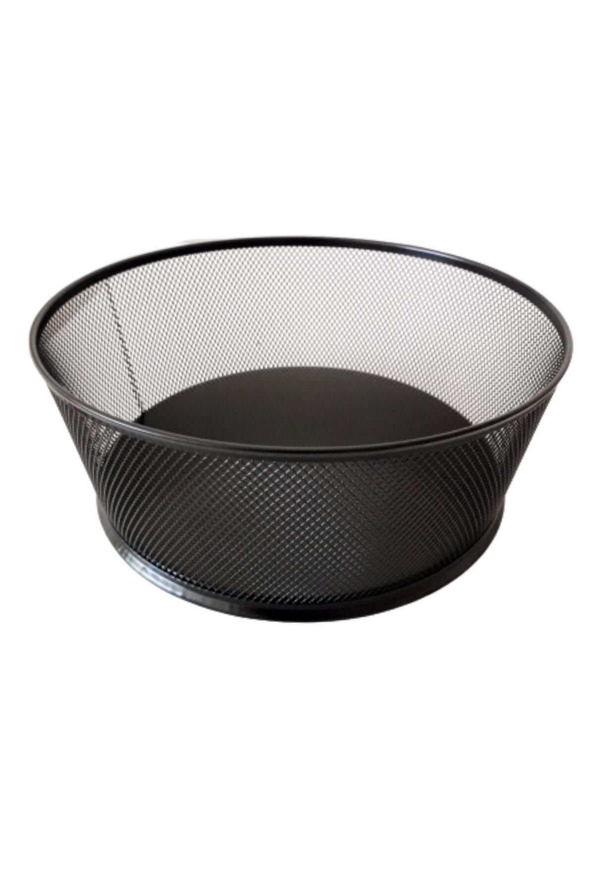UrziKitchen Metal Ekmek Sepeti Siyah