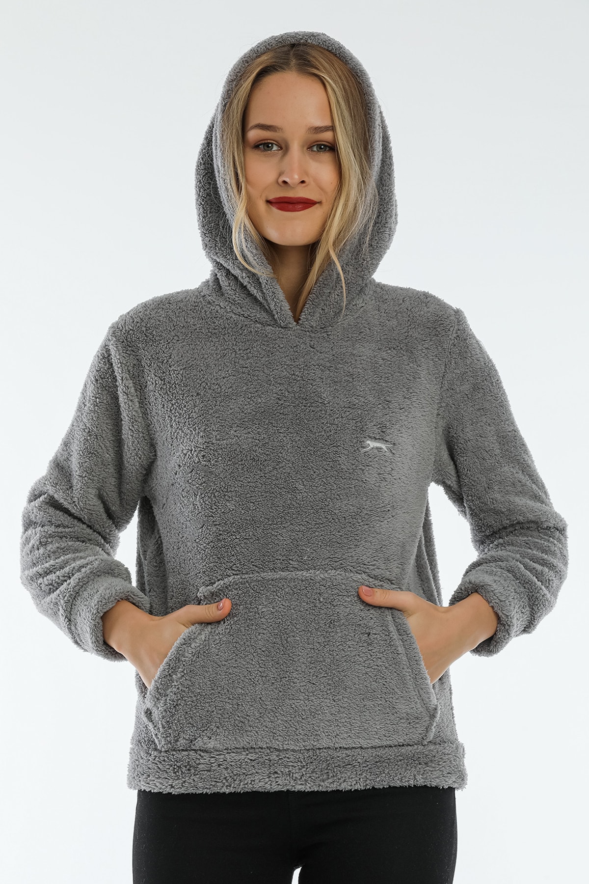 Slazenger Sade Kadın Polar Koyu Gri