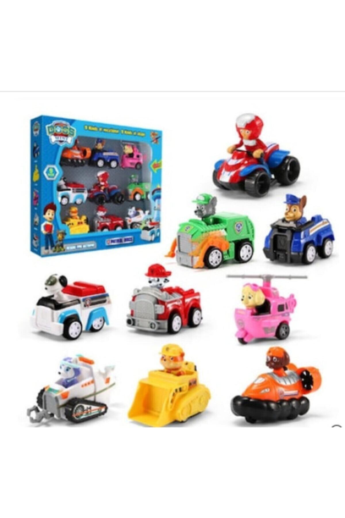 PAW PATROL Dogs Patrol Eğitici Köpekler 9 Lu Figür Araçları
