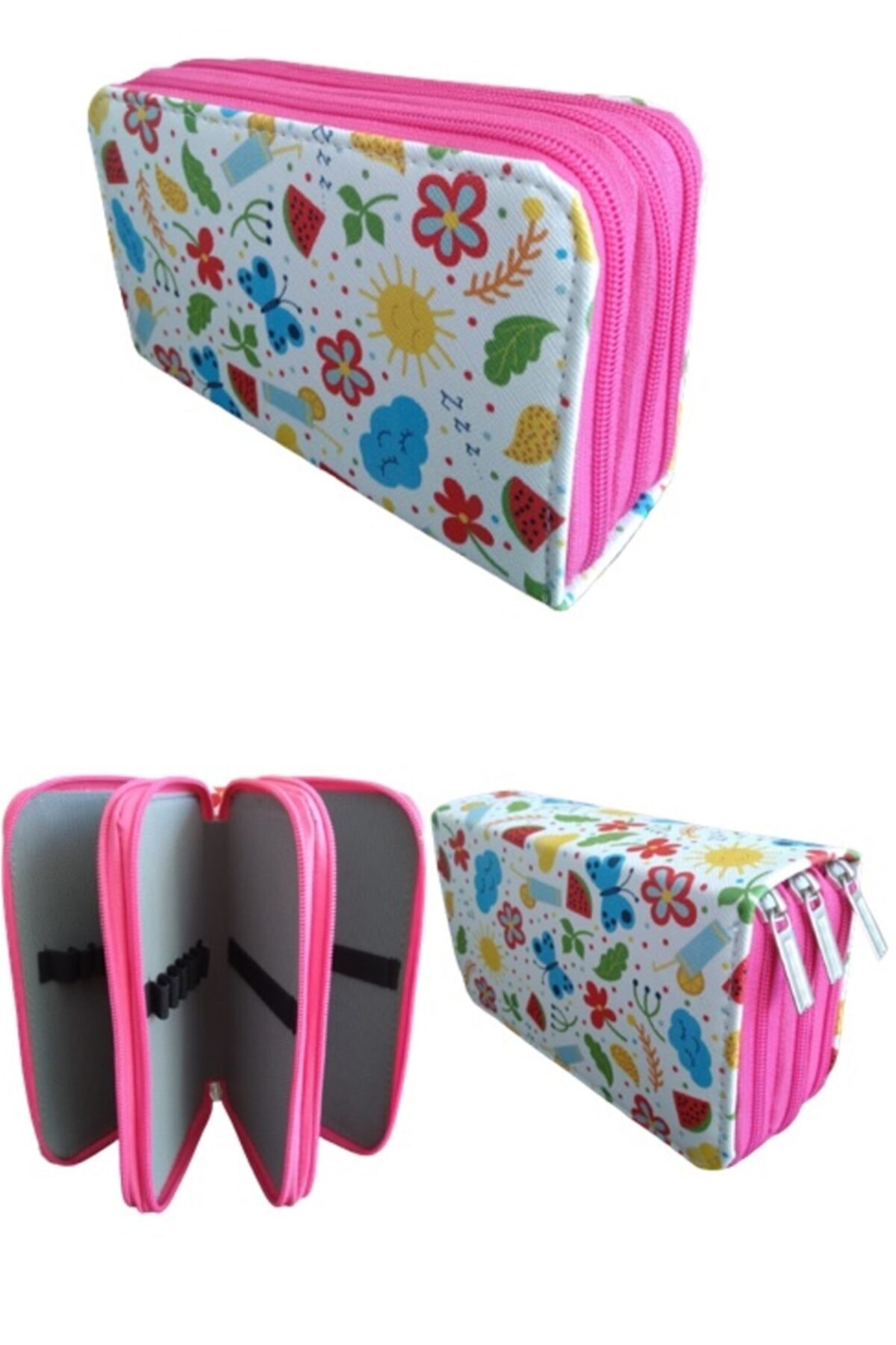 Cappi Bahar Üç Bölmeli Kalem Kutusu