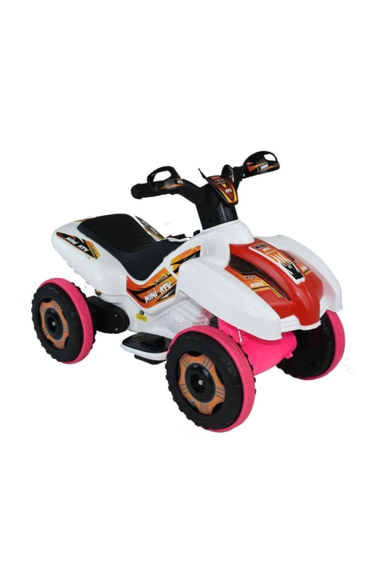 Bebeji Dukaddo Mini Akülü Atv 6v Pembe-beyaz