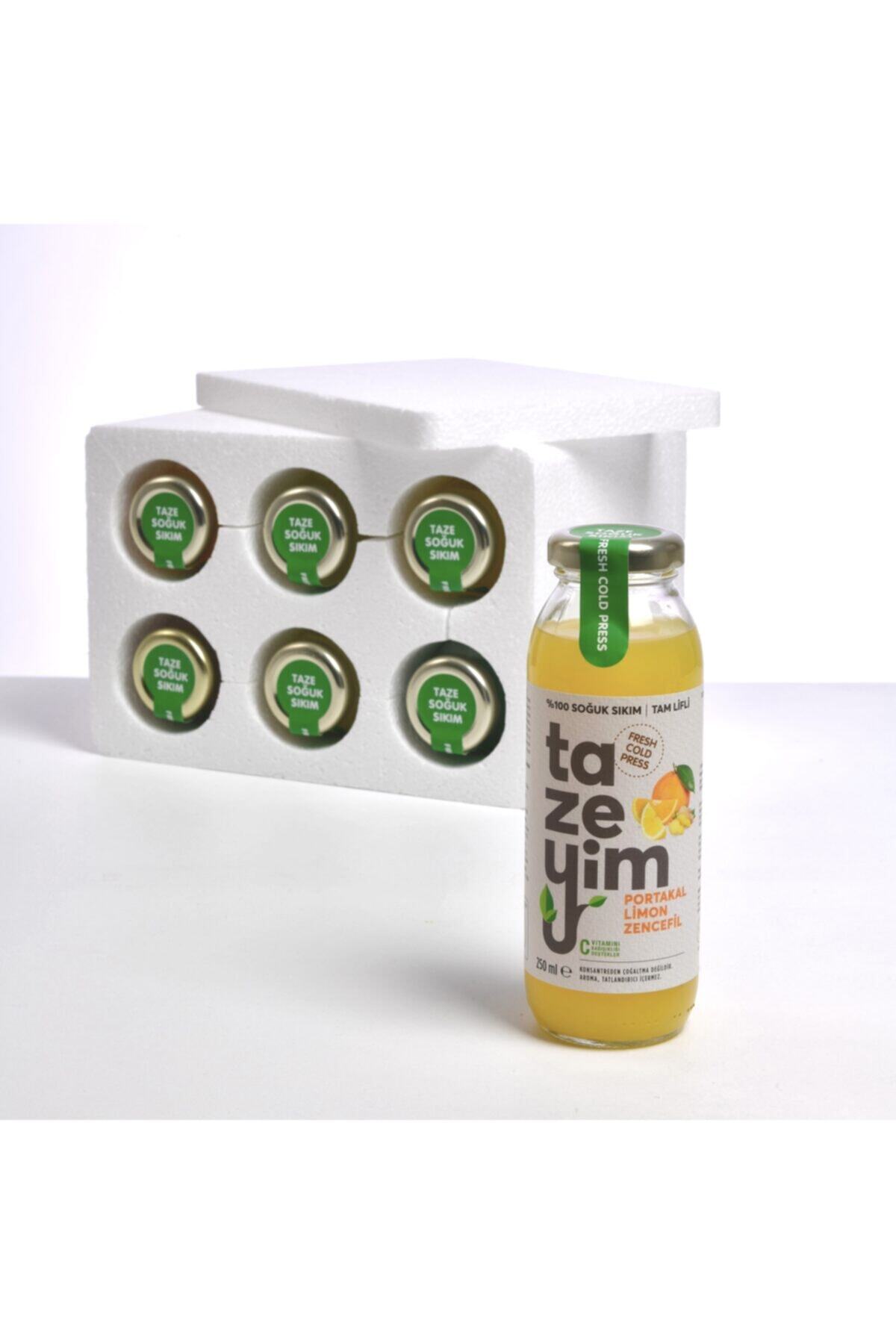 Tazeyim Portakal Limon Zencefil Suyu 250ml 6lı