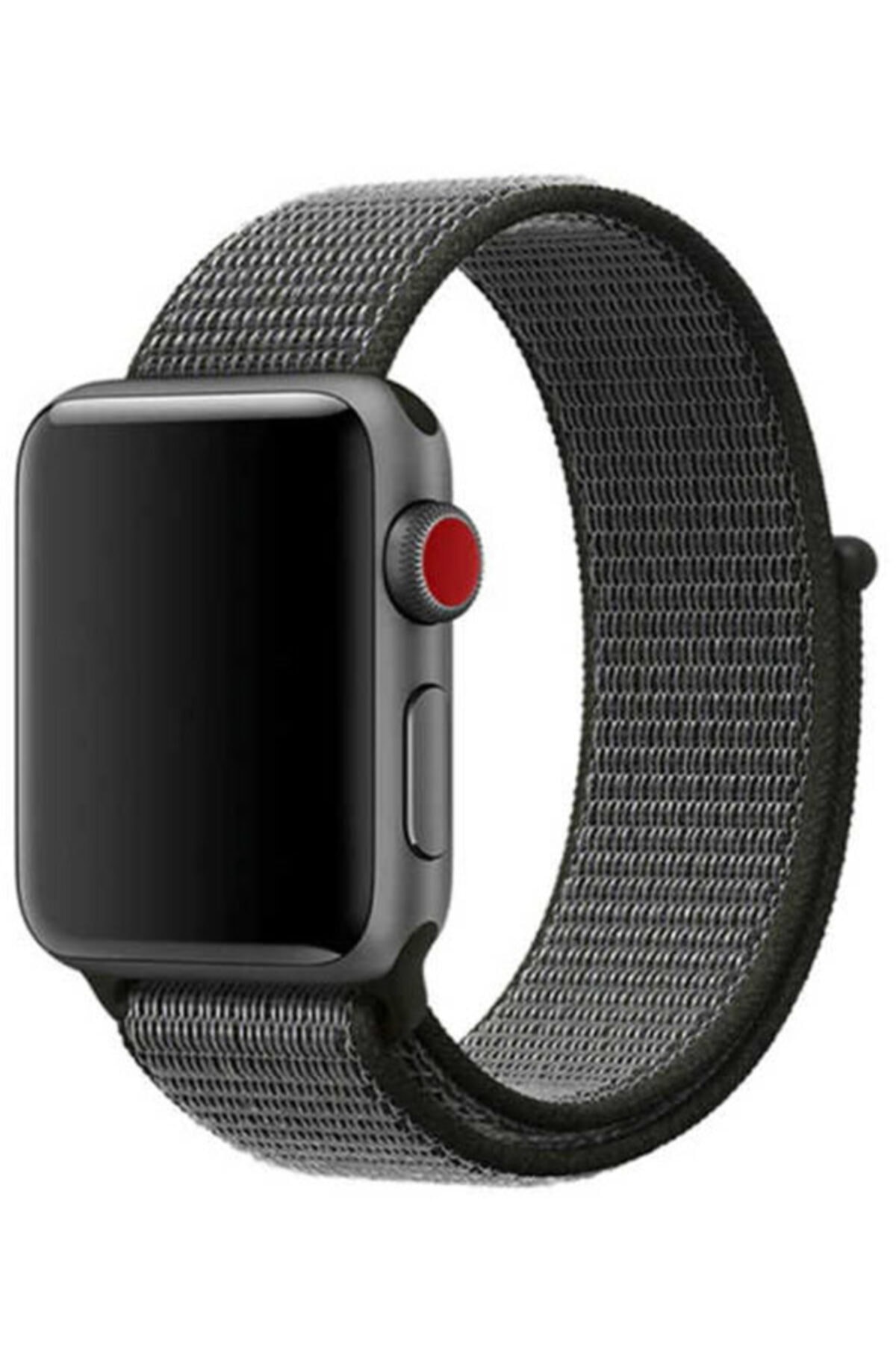 Apple Watch Series 7 38 40 41 Mm Örgülü Lüks Kordon Siyah + Socket