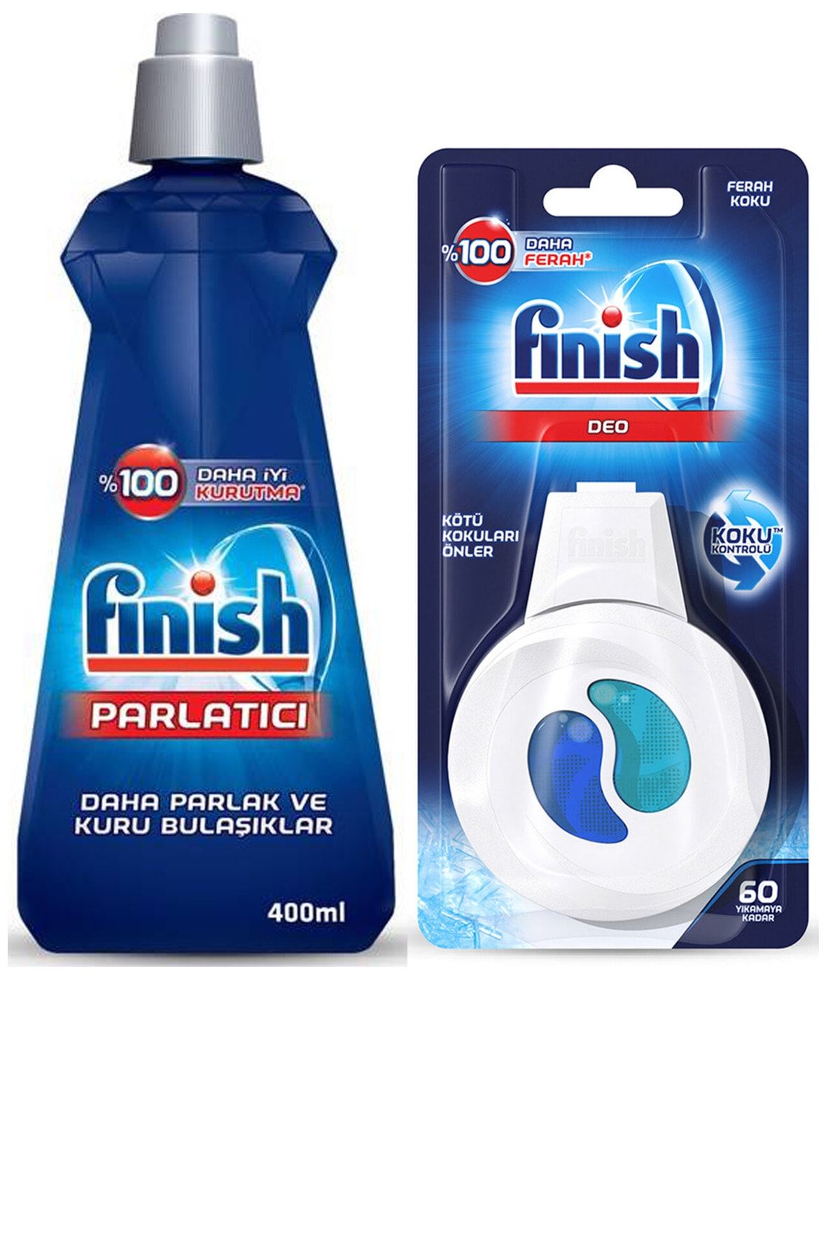Finish Bulaşık Makinesi Parlatıcısı 400ml Ve Makine Kokusu Dağ Esintisi 60 Yıkama